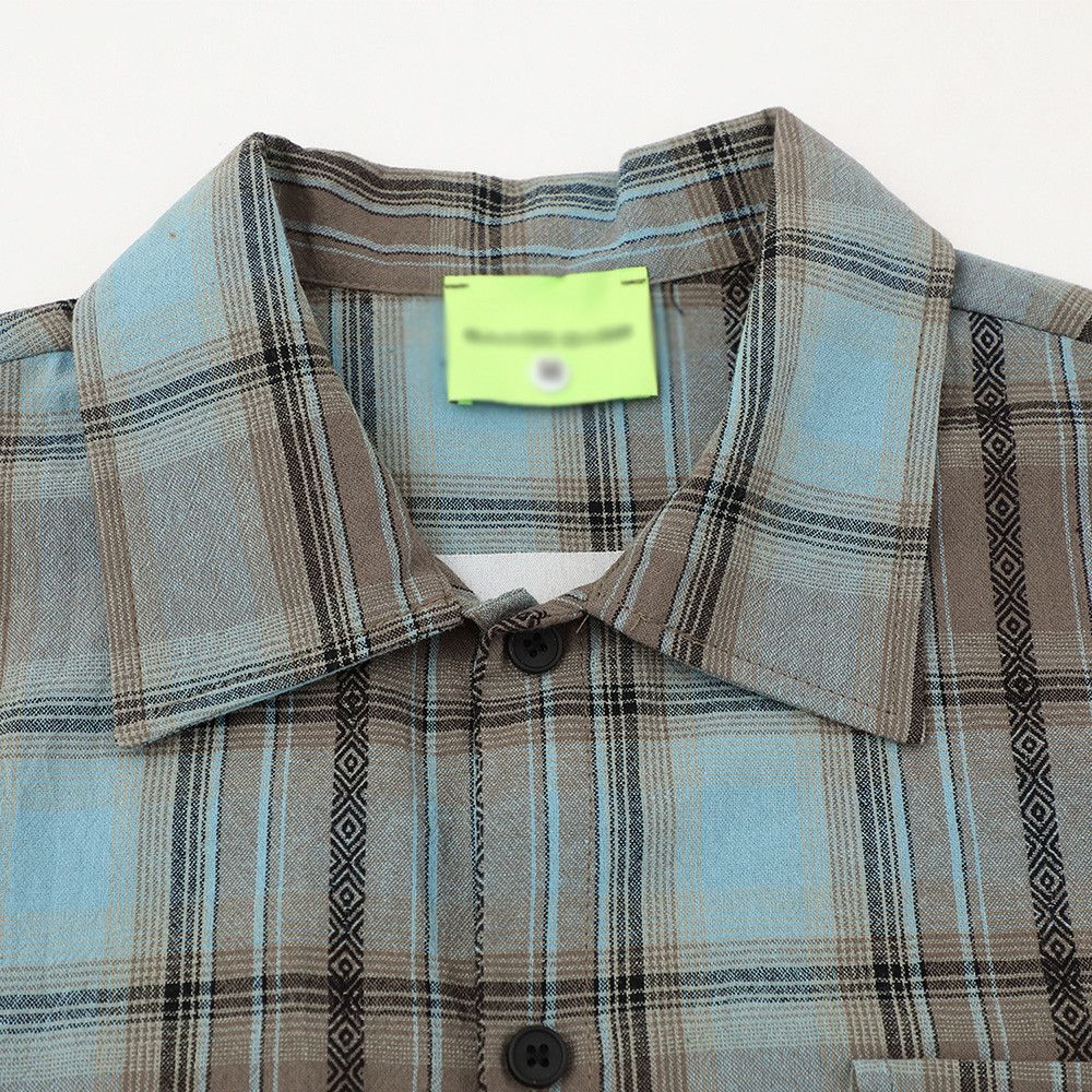 Japanese Brand American-style plaid shirt with letter embroidery Size US M / EU 48-50 / 2 - 3 Thumbnail