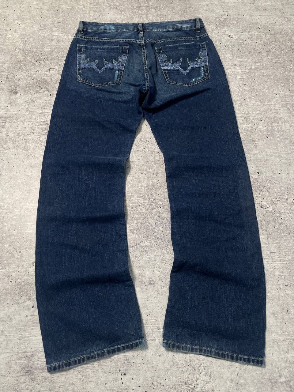 Diesel Vintage Crazy Diesel Painted Denim Jeans Y2K Size US 31 - 2 Thumbnail