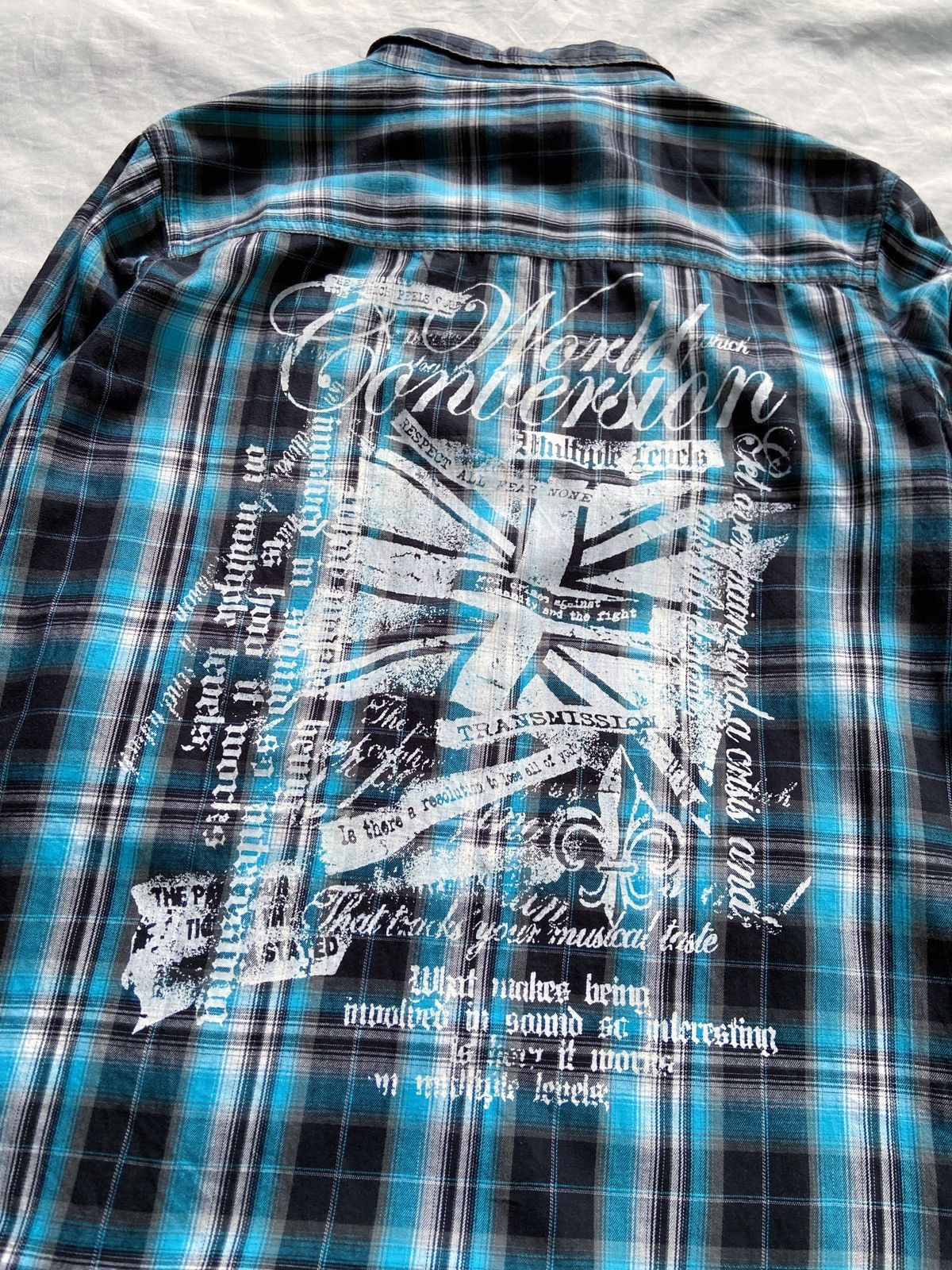 Isamu Katayama Backlash DADAIST PUNK PLAID BUTTON DOWN SHIRT Size US L / EU 52-54 / 3 - 12 Thumbnail