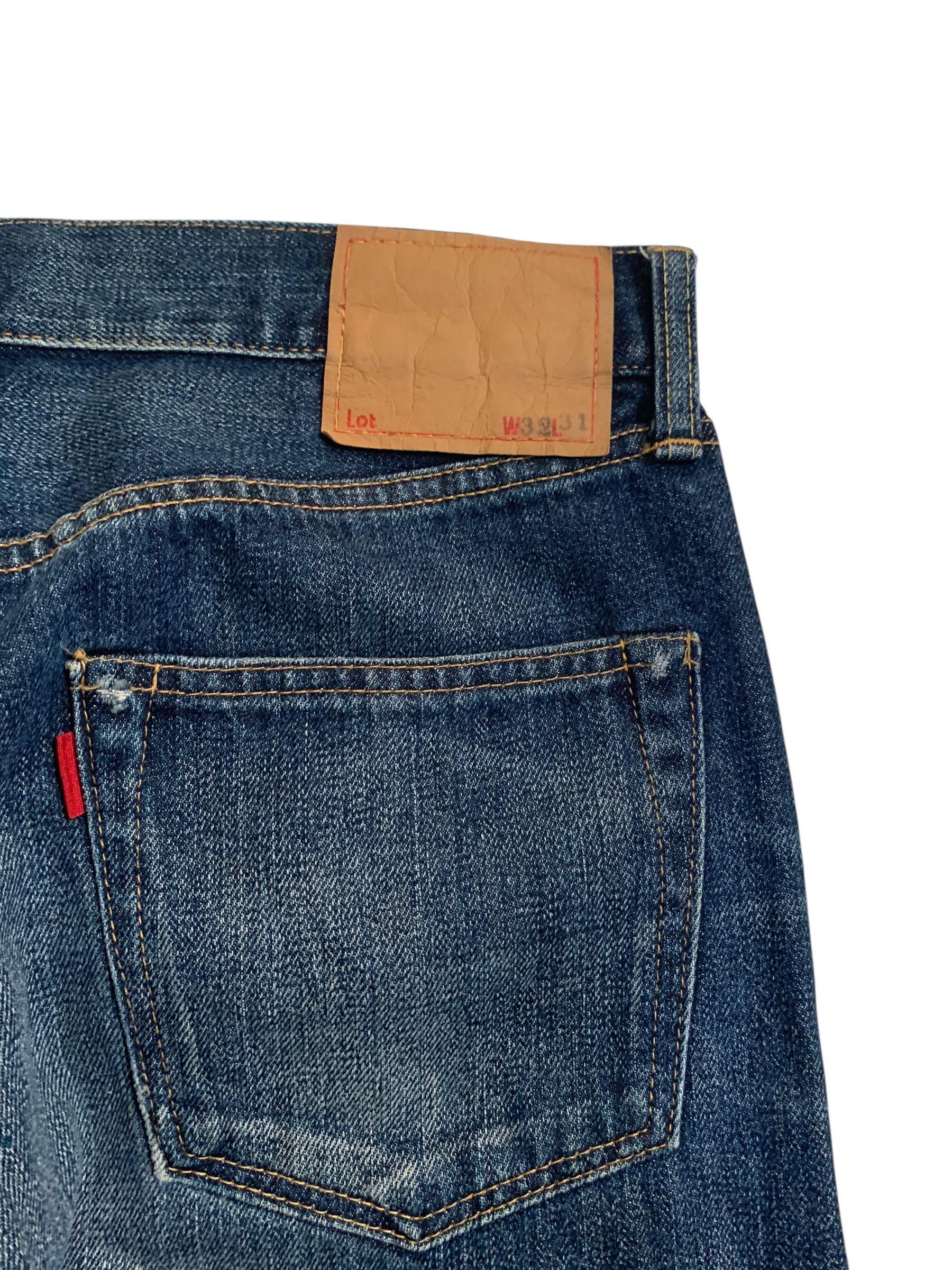 Kapital UNKNOWN BRAND JAPANESE SELVEDGE BUTTON FLY DISTRESSED DENIM Size US 32 / EU 48 - 13 Thumbnail