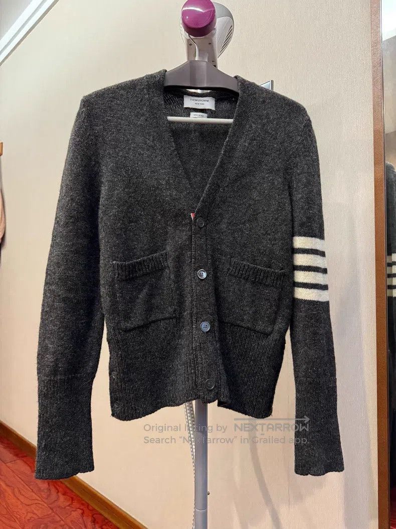 Thom Browne Thom Browne Gray Wool Open Cardigan Size US S / EU 44-46 / 1 - 1 Thumbnail