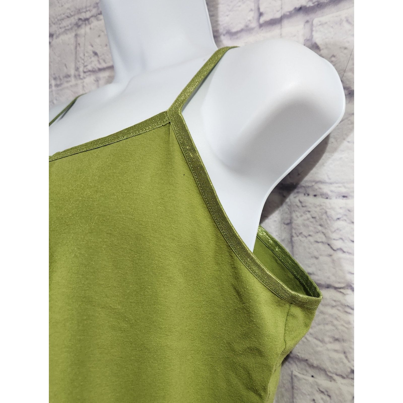 Other Lane Bryant Green Adjustable Spaghetti Strap Tank Top 18 20 Size XXL / US 16-18 / IT 52-54 - 3 Thumbnail