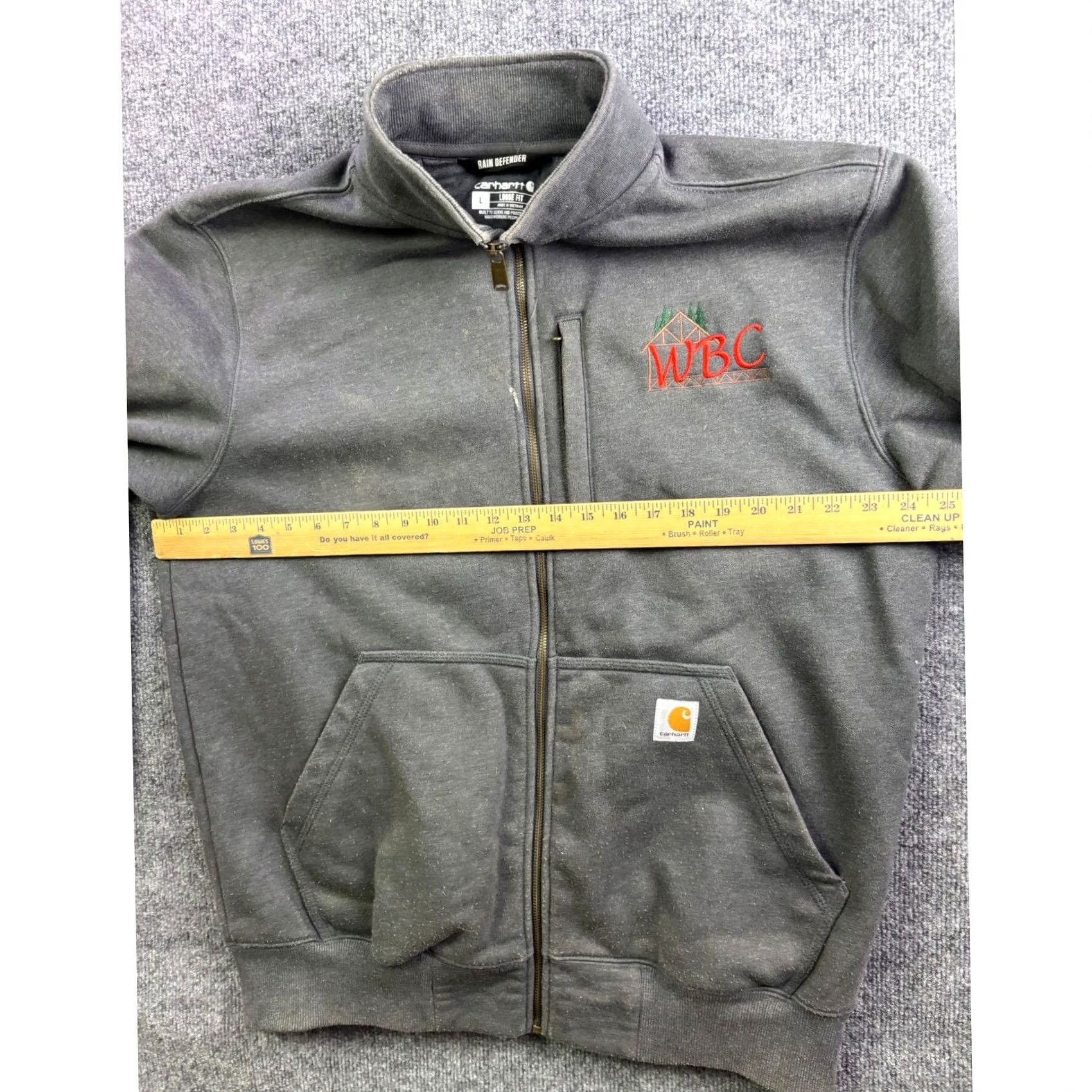 Carhartt Carhartt Sweatshirt Mens L Gray Zip Full Zip Fleece Rain Defender Heavyweight Pockets Size US L / EU 52-54 / 3 - 4 Thumbnail