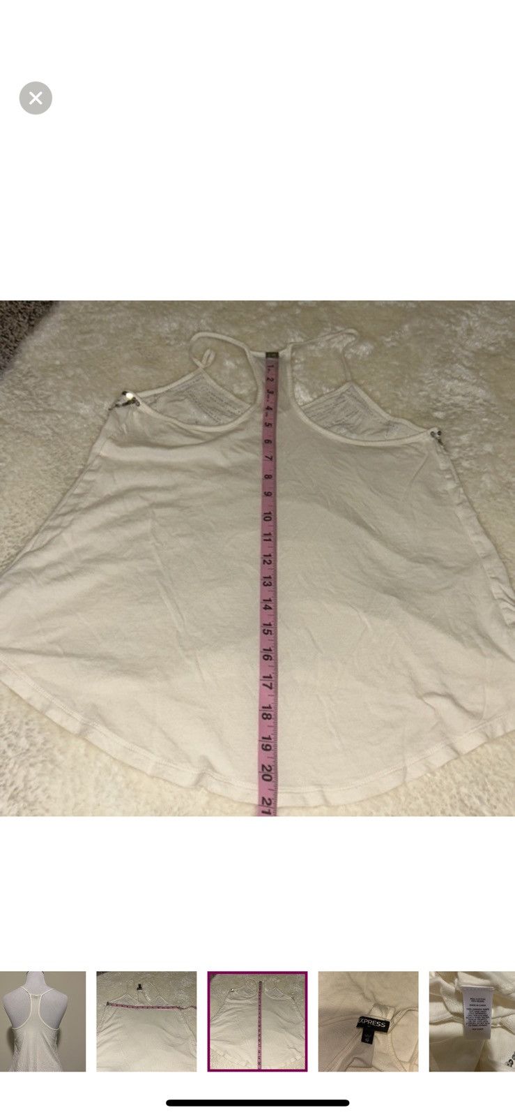 Express Express XS white sequin tank top Size XS / US 0-2 / IT 36-38 - 4 Thumbnail
