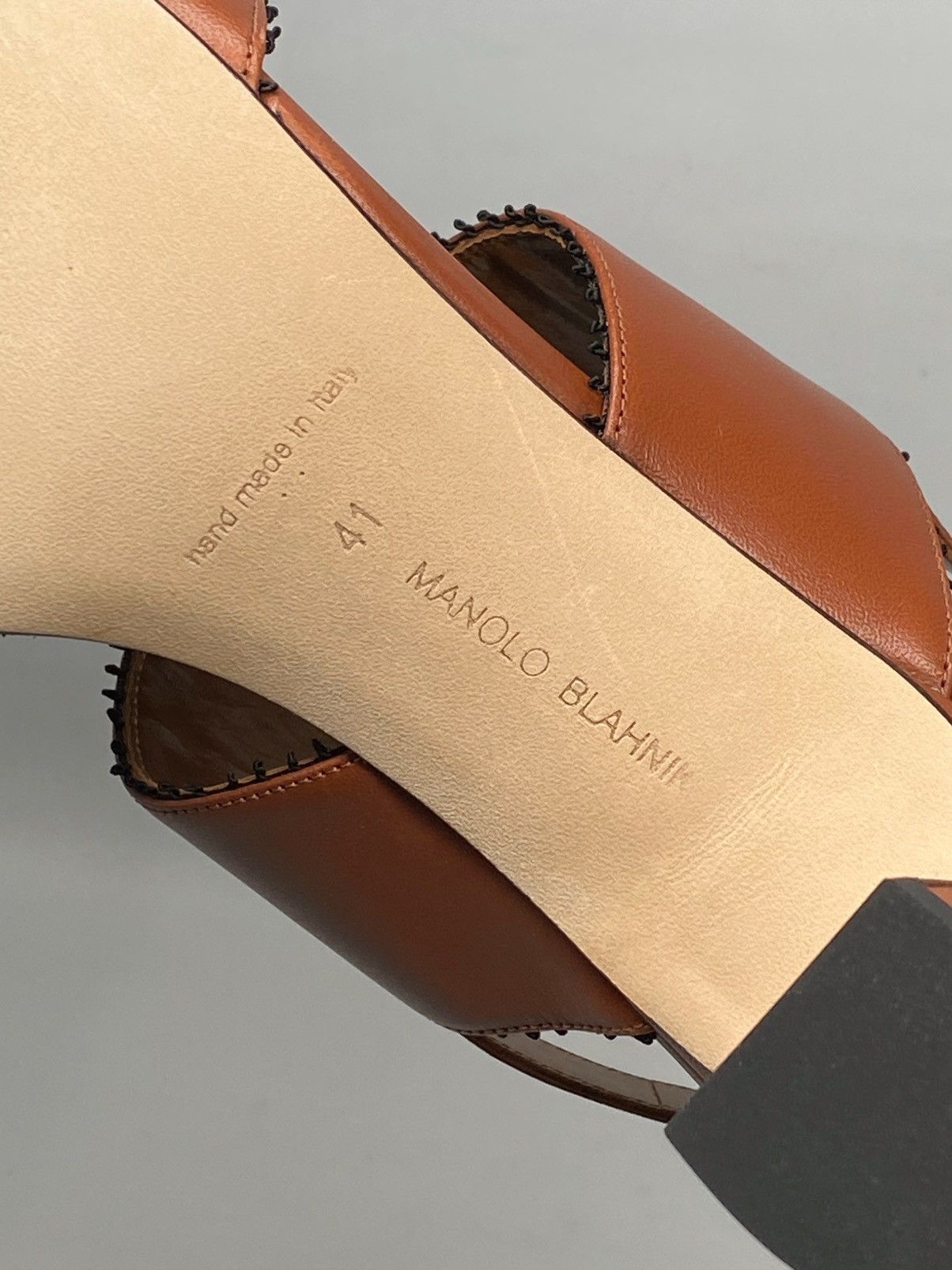 Manolo Blahnik Manolo Blahnik Persio Leather Sandals size 41 Size US 11 / IT 41 - 13 Thumbnail