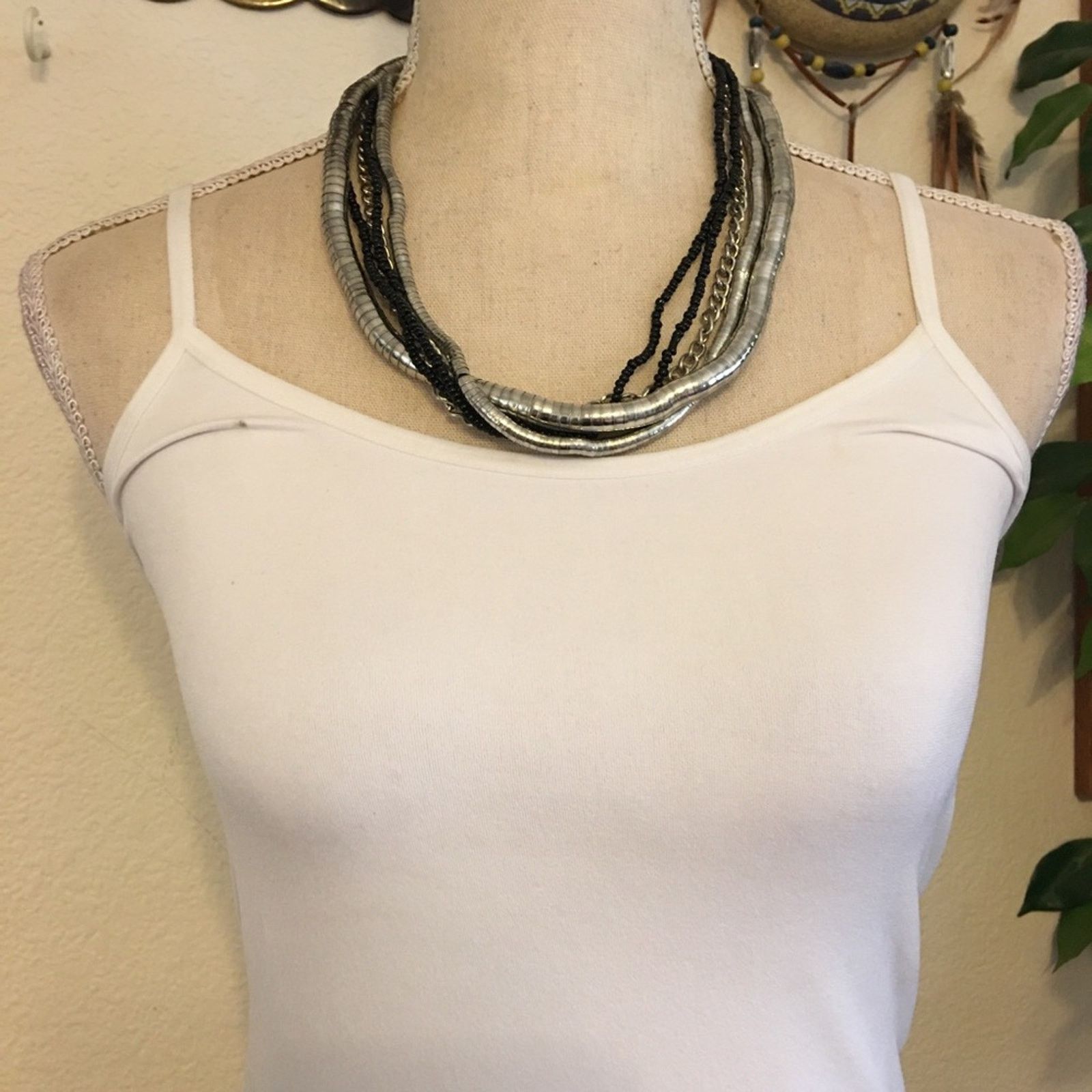 Jewelry Multi strand bead ~ bead cap chain strand necklace Size ONE SIZE - 3 Thumbnail