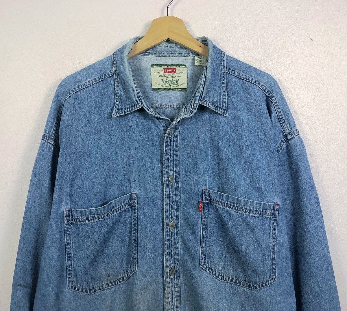 Levi's Rare Vintage Levi's Denim Button Ups Shirt Size US XL / EU 56 / 4 - 2 Thumbnail