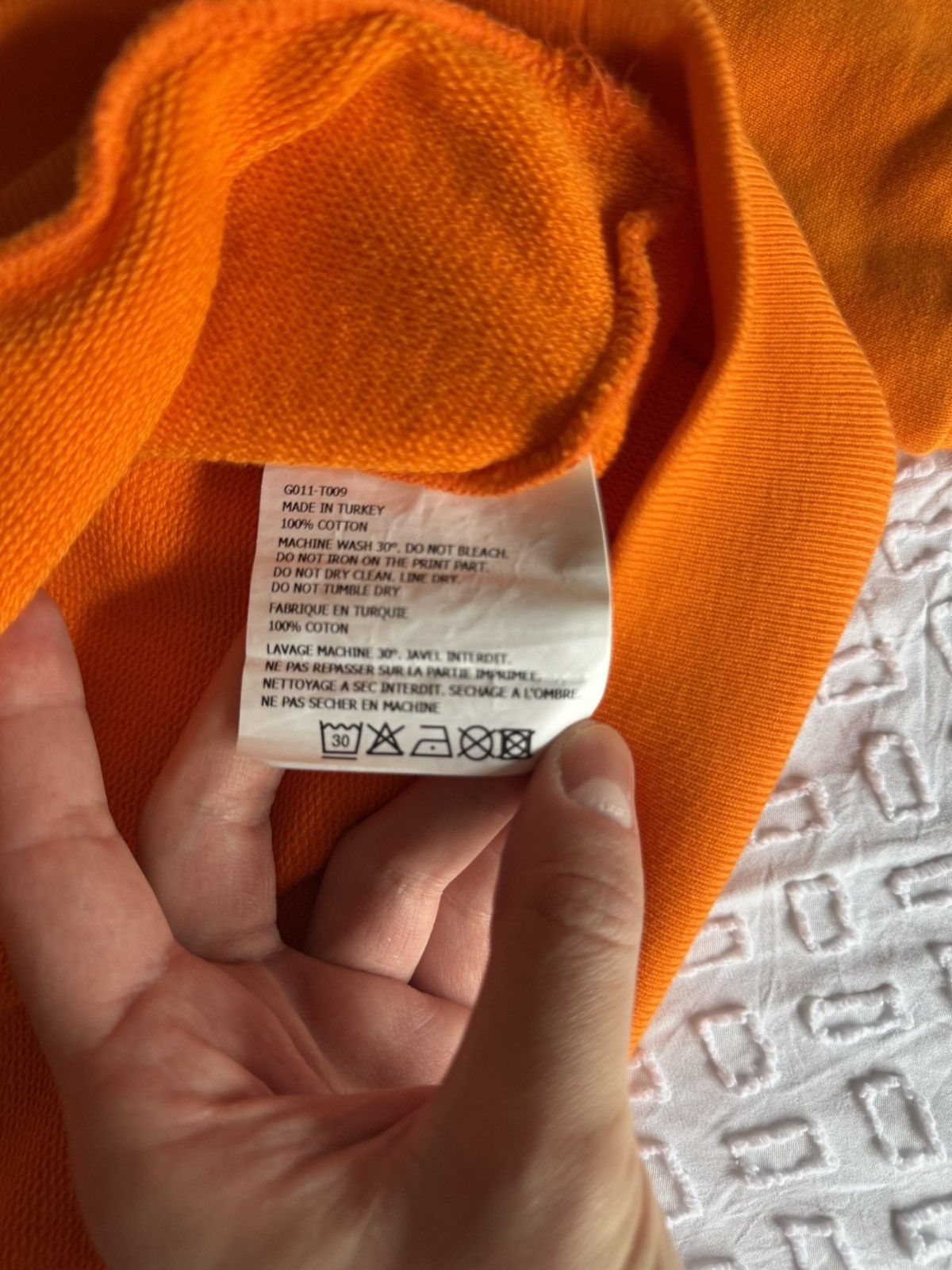 Gosha Rubchinskiy Gosha Reflective Logo Orange Crewneck Sweatshirt Size US XL / EU 56 / 4 - 5 Thumbnail