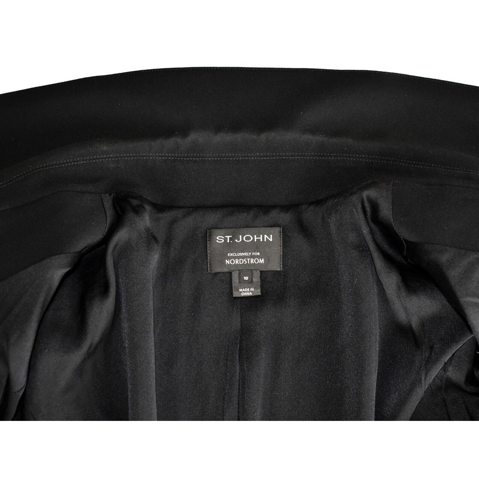 St. John B5 ST JOHN FOR NORDSTROM Black Button Jacket Blazer Size 10 Size L / US 10 / IT 46 - 4 Thumbnail