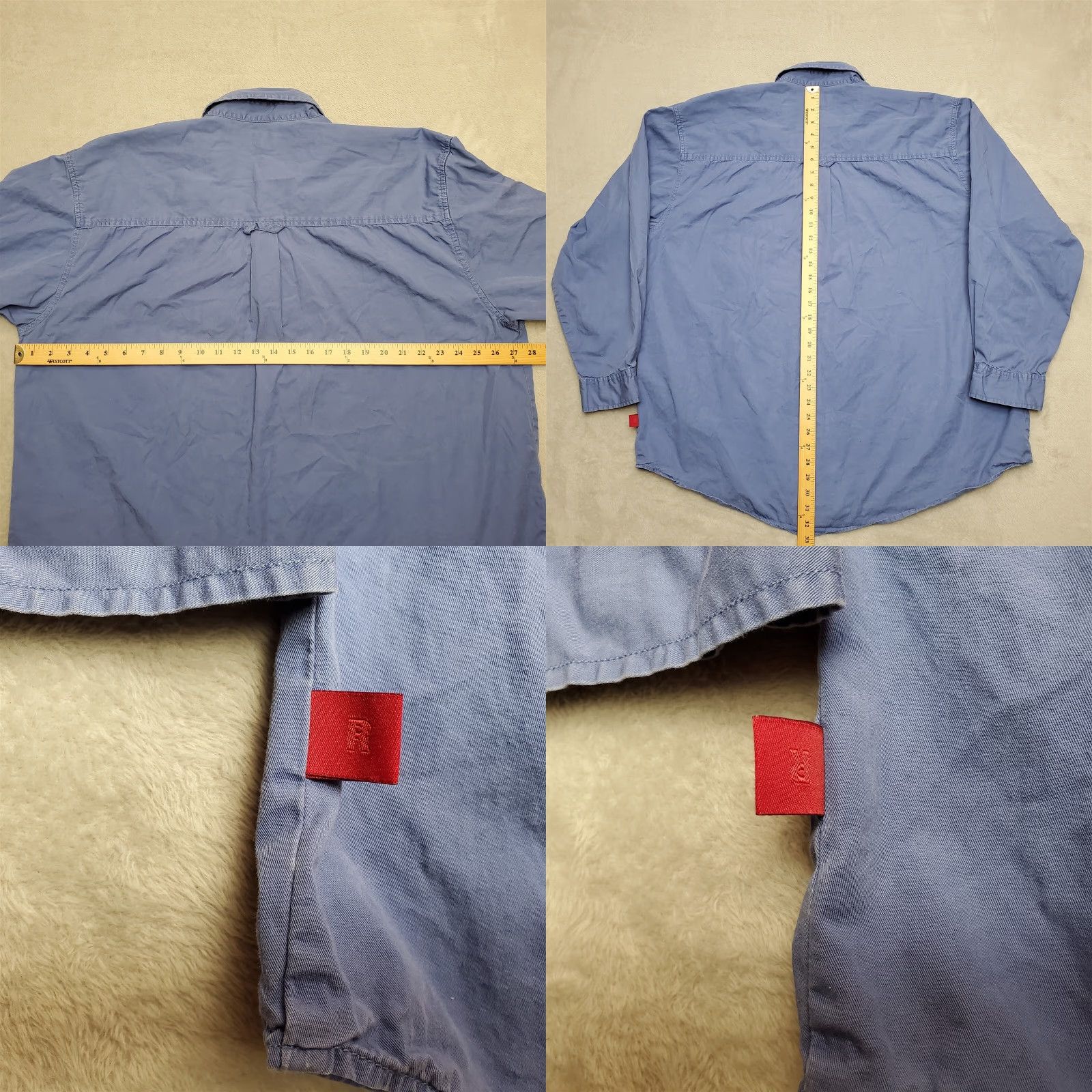 Levi's Levi's Jeans Shirt Mens XL Blue Button-Down Red Tab 100% Cotton Outdoor Casual Shirt Mens XL Blue Denim Button-Up Casual Outdoor Red Tab 100% Cotton Size US XL / EU 56 / 4 - 8 Thumbnail
