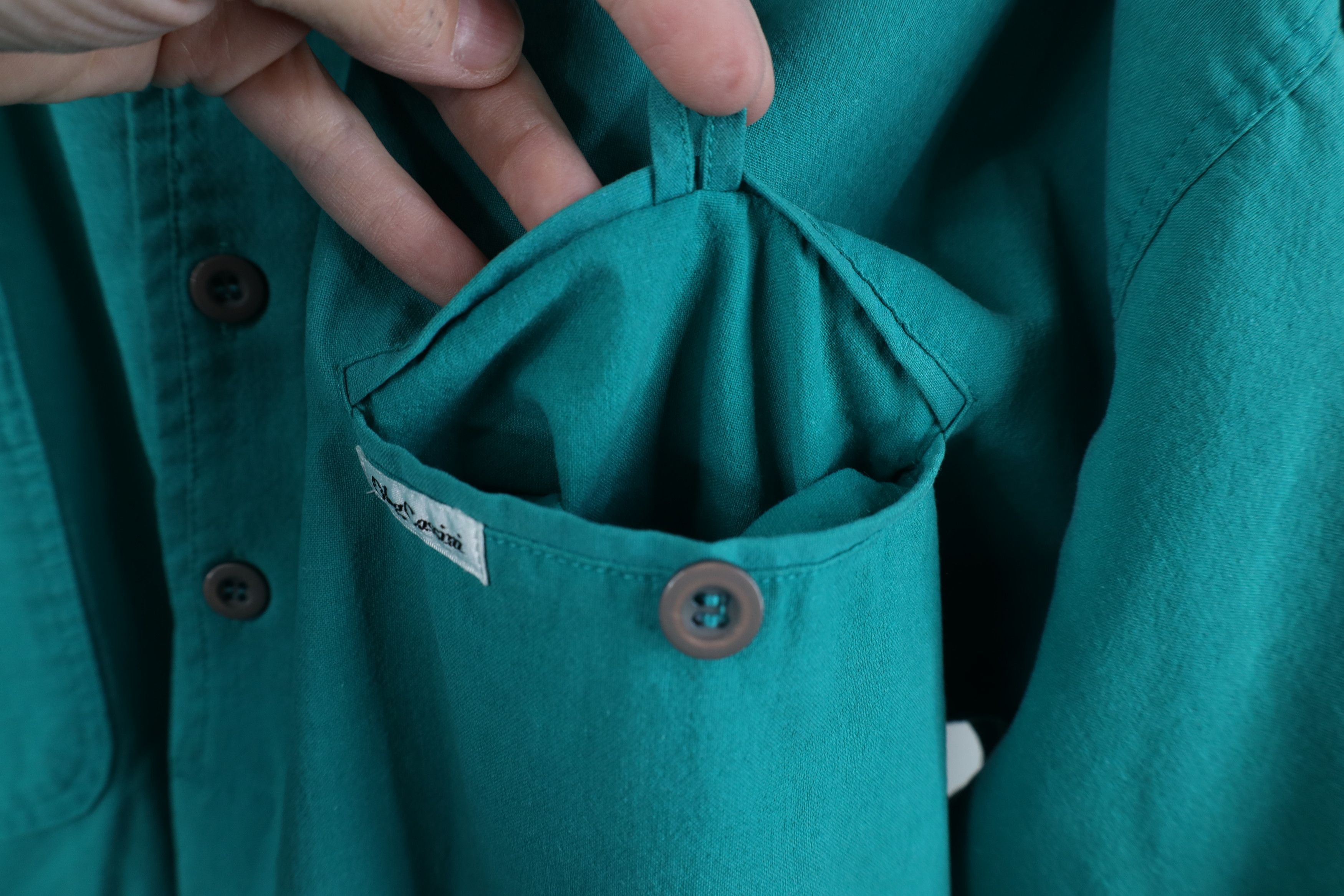 Oleg Cassini Vintage 70s 80s Oleg Cassini Spell Pullover Polo Shirt Teal Size US L / EU 52-54 / 3 - 7 Thumbnail