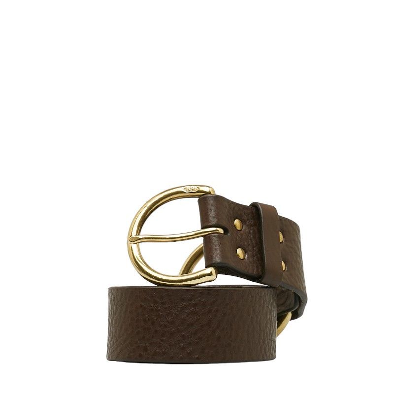 Other Other J&M Davidson Leather Ring Belt 30/75 Brown Gold Leather Belt in Very Good Condition Size ONE SIZE - 1 Thumbnail