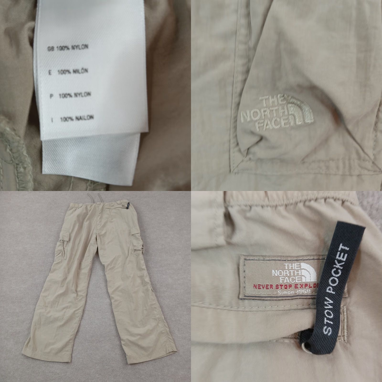 The North Face The North Face Pants Mens Large Short Beige Cargo Pockets Hiking Outdoors Casual Size US 33 - 8 Thumbnail