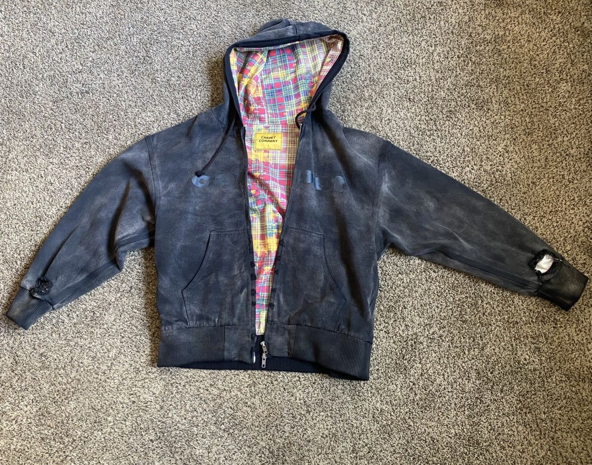 Carpet Company CARPET COMPANY - BEAT UP HOODED DENIM JACKET Size US M / EU 48-50 / 2 - 2 Thumbnail