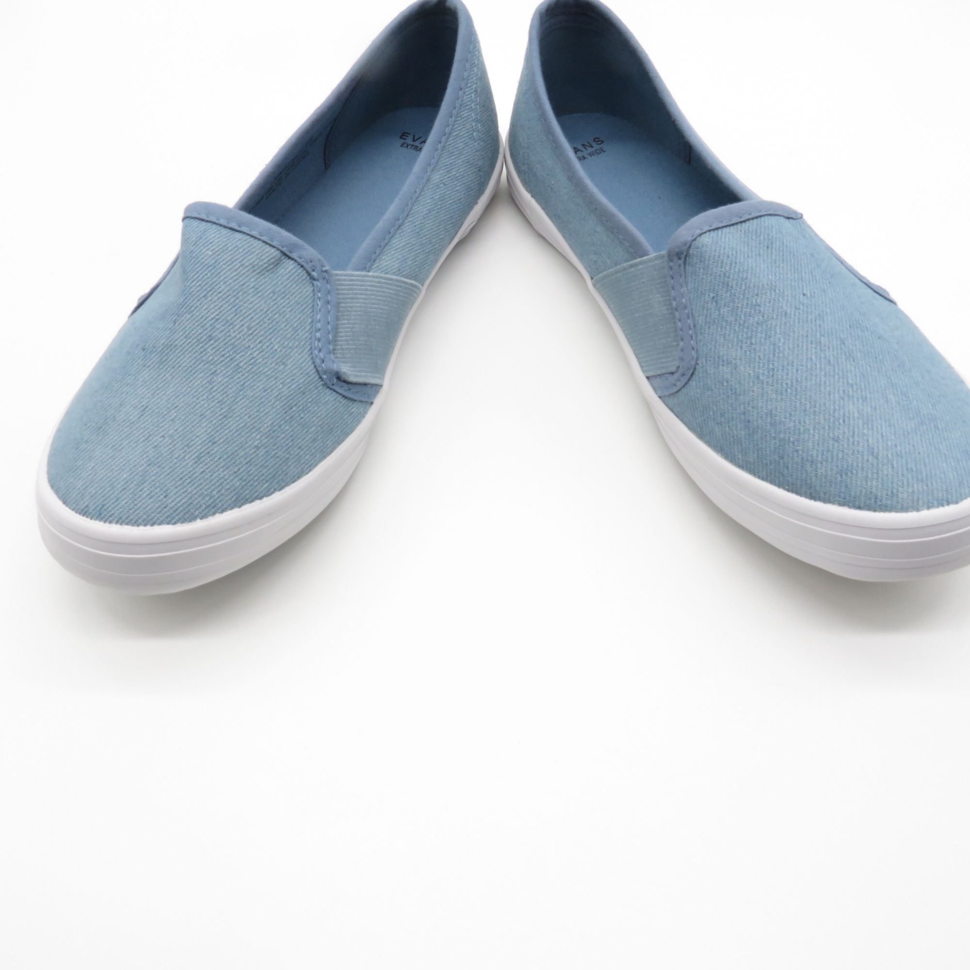 Other Evans Womens Slip-On Denim Sneakers Size 6EEE Blue Casual Sh Size US 6 / IT 36 - 3 Thumbnail