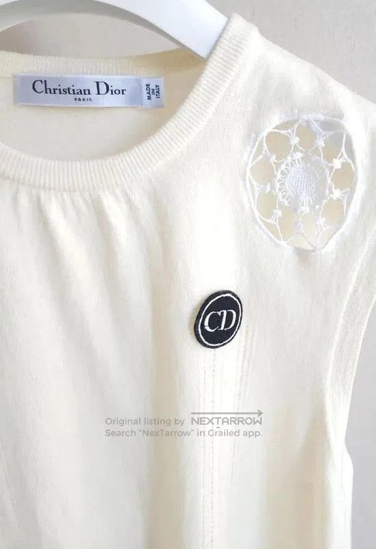 Dior Dior Beige Wool Sleeveless Top for Women . Size XS / US 0-2 / IT 36-38 - 4 Thumbnail