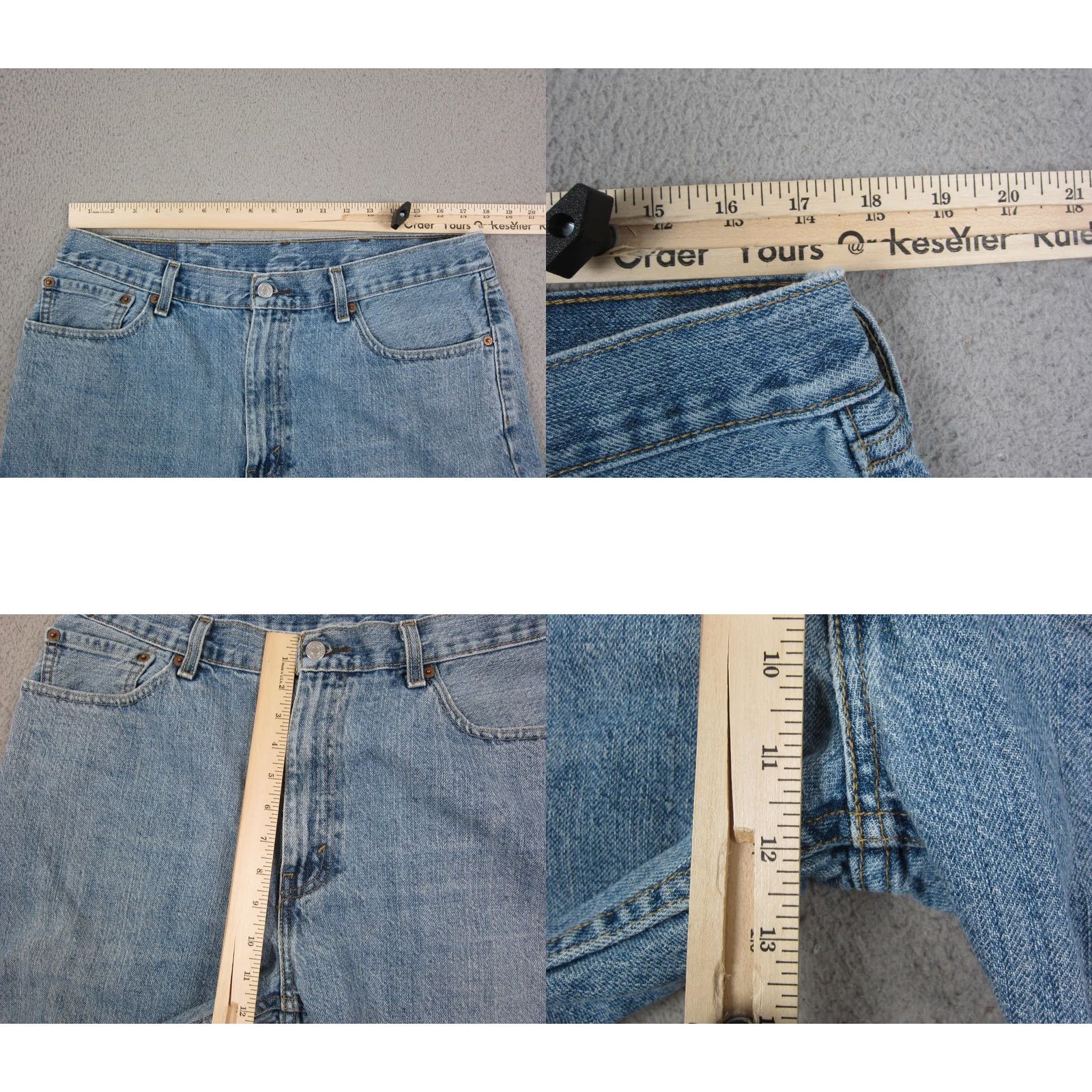 Levi's VINTAGE Levi's 505 Shorts Mens Bermuda Denim Blue 90s Jeans Jorts 38 Regular 5-Pocket Mens Shorts Blue Denim Vintage 90s Levi's Mens Shorts Size US 38 / EU 54 - 8 Thumbnail