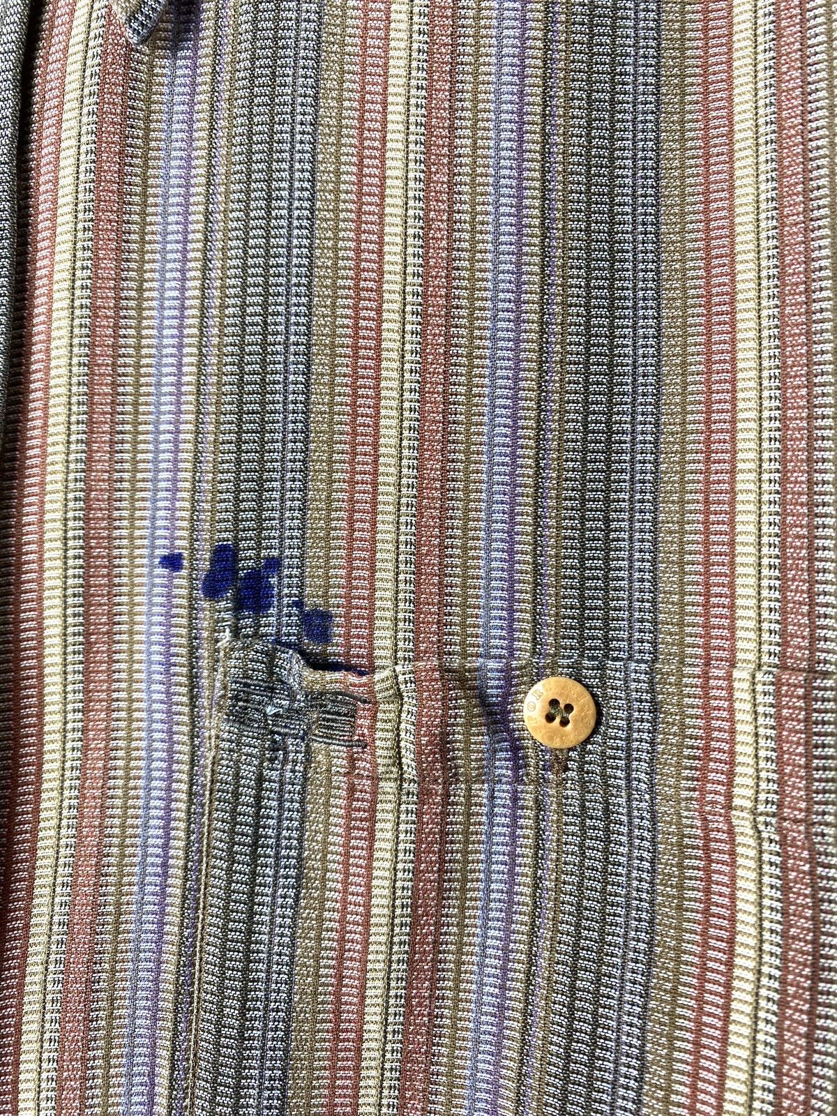 Missoni Vintage Missoni Sport Pattern Striped Shirt Size US XL / EU 56 / 4 - 3 Thumbnail