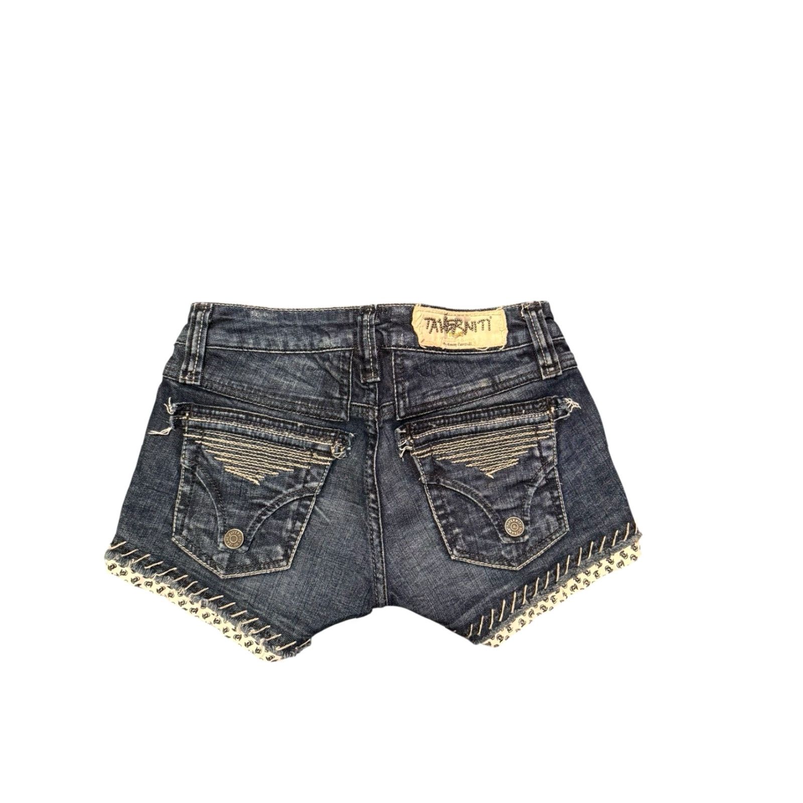 Vintage VINTAGE Taverniti So Kate Shorts Denim Embroidered Pocket Size 25 Women Slim Blue Size 42" / US 20 - 5 Thumbnail