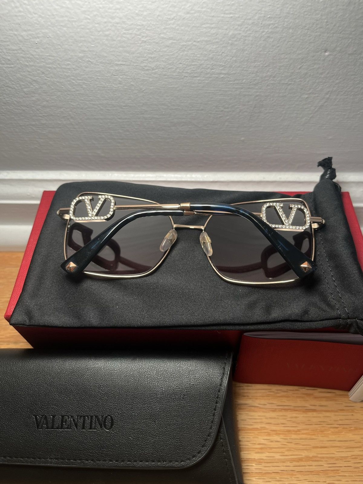 Valentino Valentino Square Sunglasses Luxottica Group Limited Edition Size ONE SIZE - 7 Thumbnail