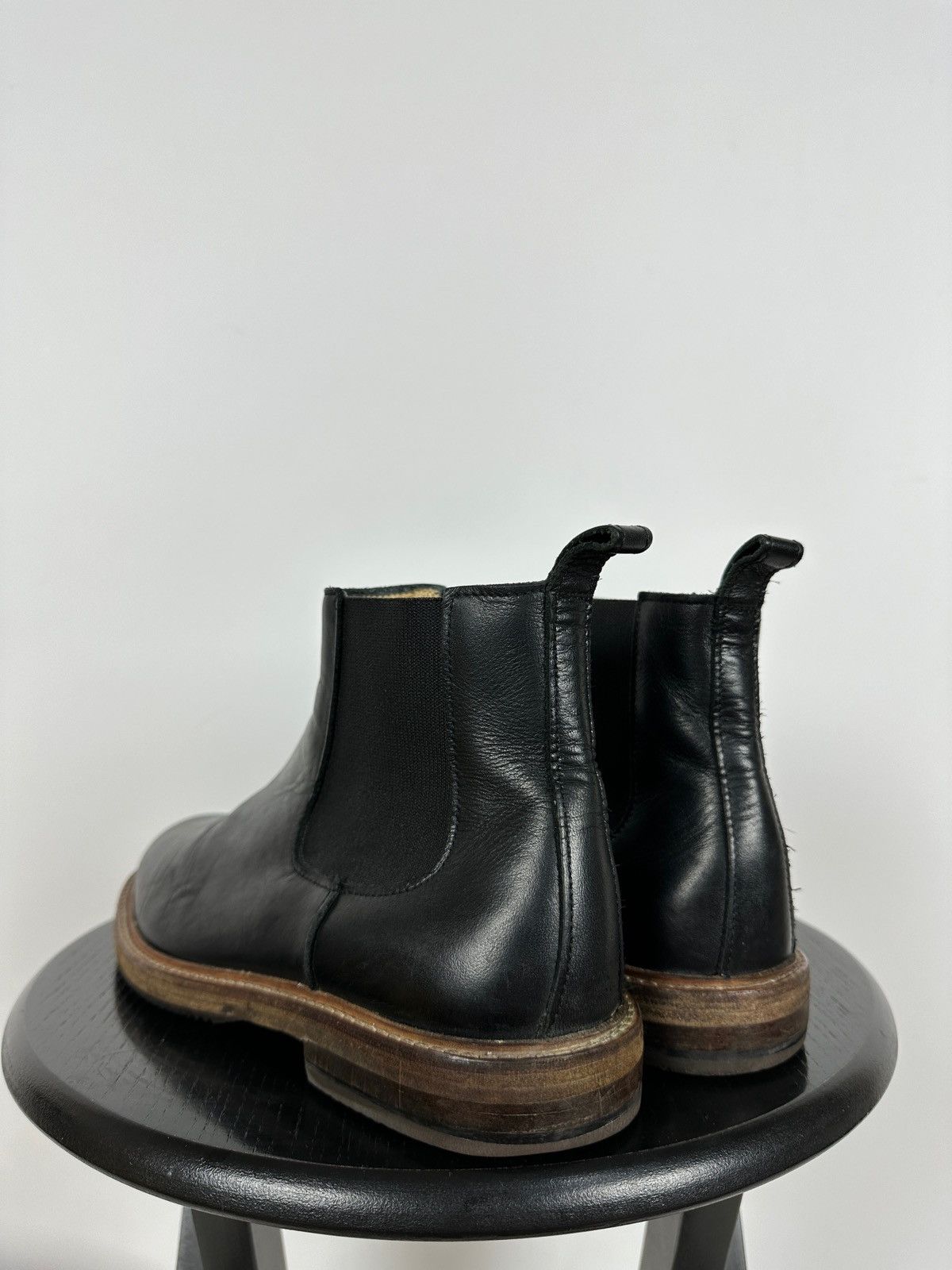 A.P.C. A.P.C Black Leather Chelsea Boots Size US 7 / EU 40 - 4 Thumbnail