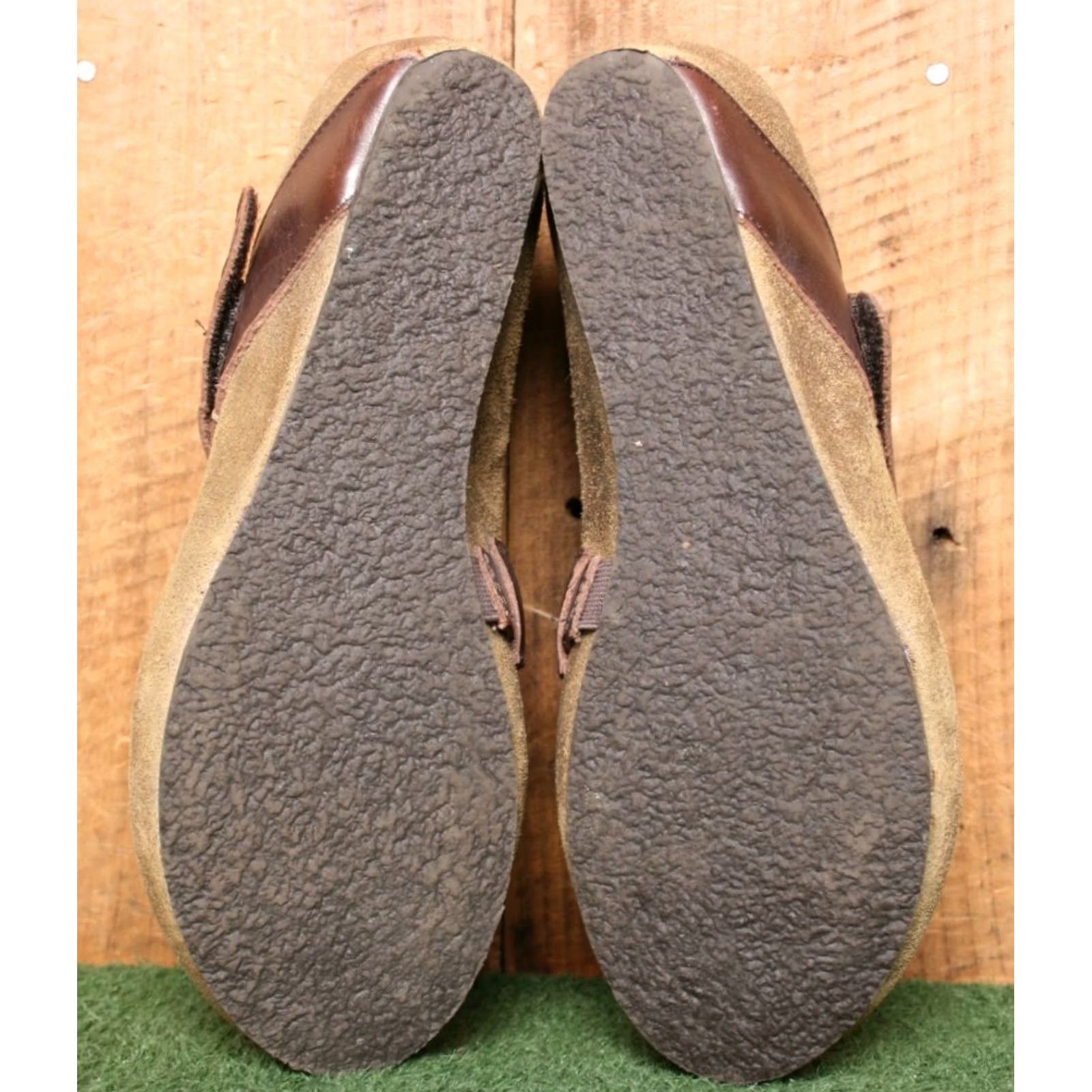 Vintage OTBT Salem Brown Burnished Suede Wedge Heel Mary Jane Clog Loafers Sz. 9M Womens Shoes Size US 9 / IT 39 - 5 Thumbnail