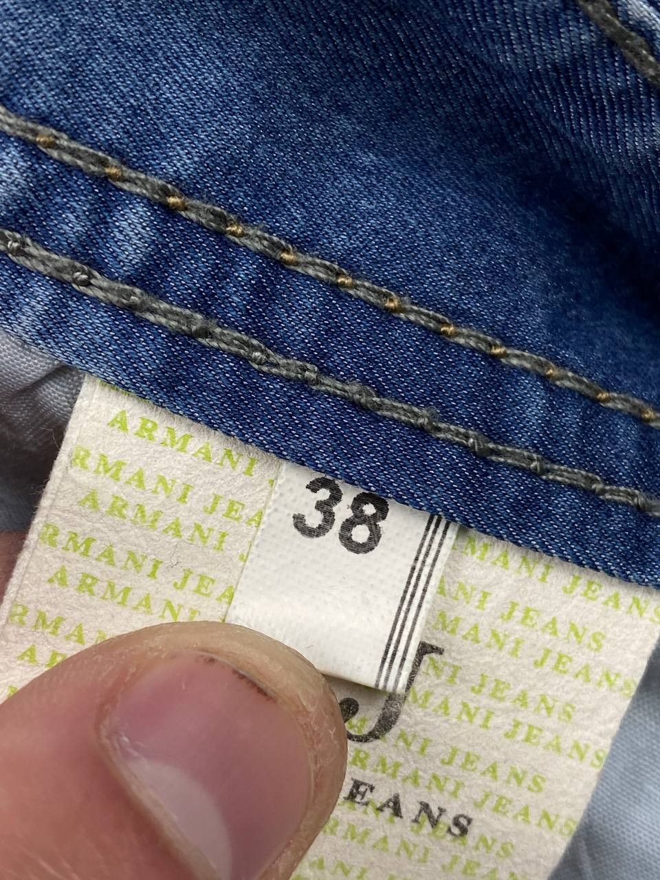 Armani Vintage Armani Jeans Denim Jeans Big Logo Men Size 38 Blue Size US 38 / EU 54 - 12 Thumbnail