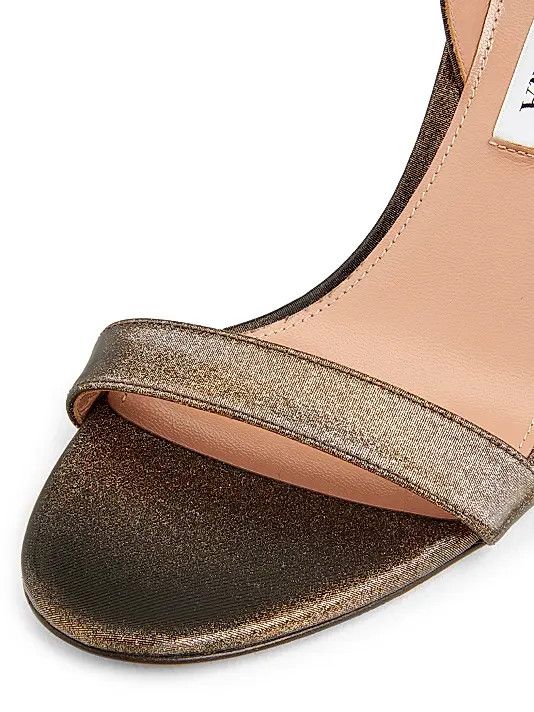 Aquazzura os11x0126 So Nude 85MM Metallic Leather Slingback Sandals Size US 7 / IT 37 - 6 Thumbnail