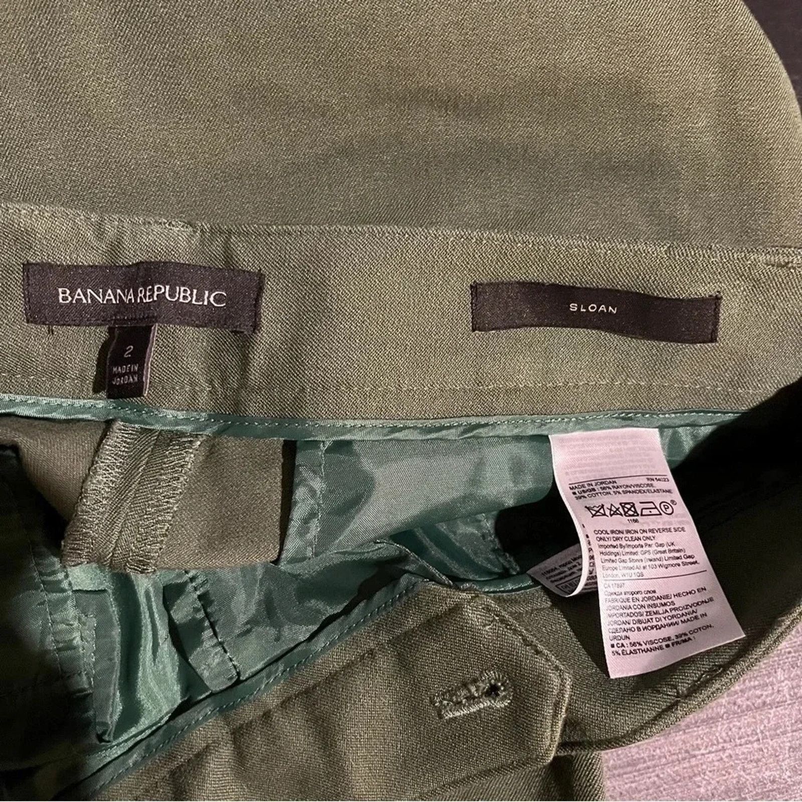 Banana Republic Banana Republic Pants Women’s 2 Green Sloan Chino Flat Front Size 26" / US 2 / IT 38 - 5 Thumbnail