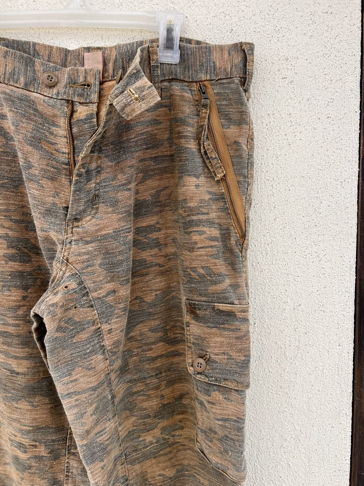 Vintage ALTERNATIVE CONCEPT Camo Linen Cargo Trouser Pant Size US 32 / EU 48 - 12 Thumbnail
