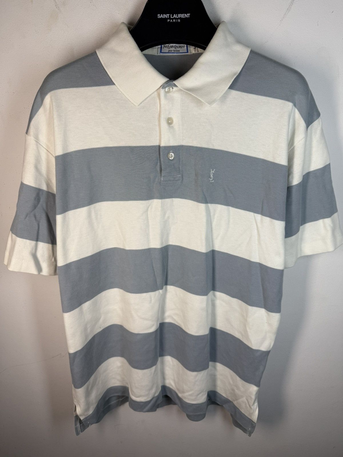 Yves Saint Laurent 90s YSL Polo Super Soft Button Up T-Shirt YSL Shirt Vintage Size US L / EU 52-54 / 3 - 3 Thumbnail