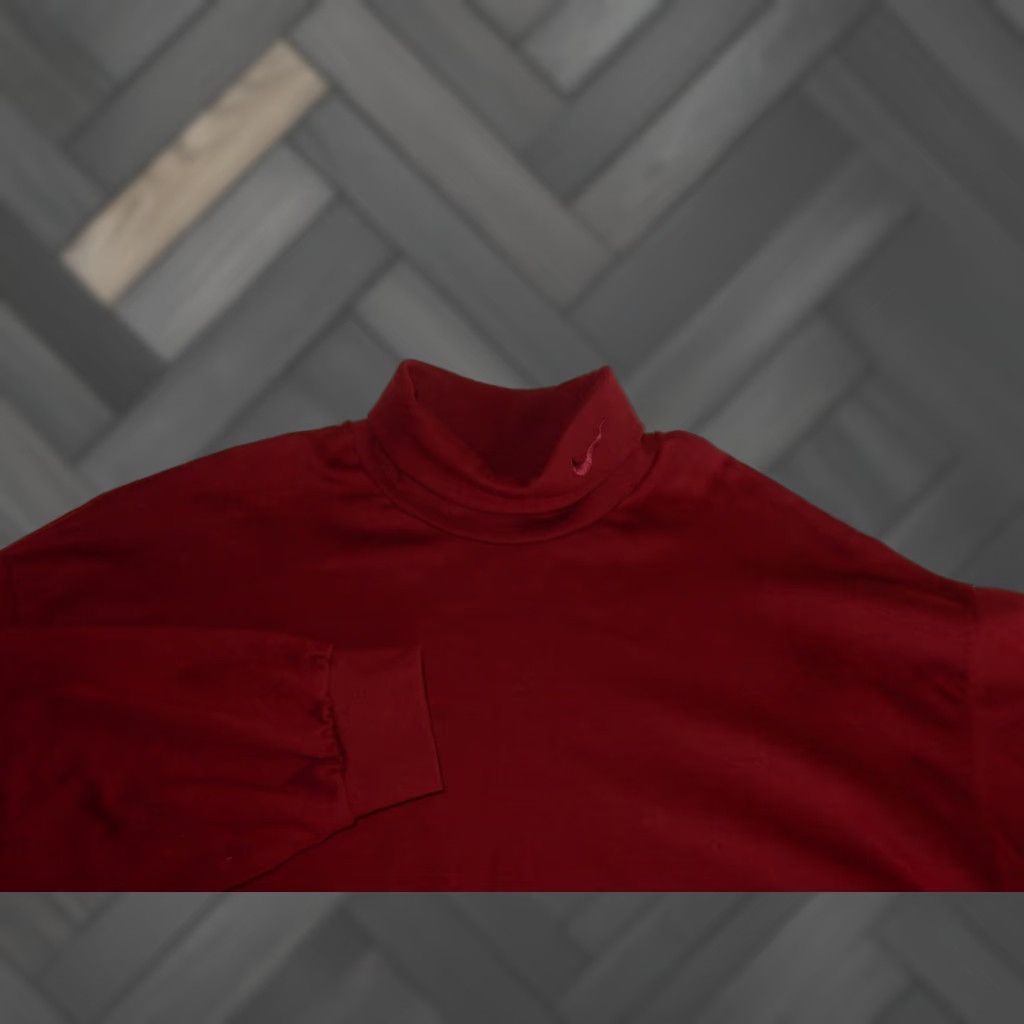Nike VINTAGE Nike Sweater Shirt XL Men Red Cotton Turtleneck Pullover USA Made Size US XL / EU 56 / 4 - 1 Thumbnail