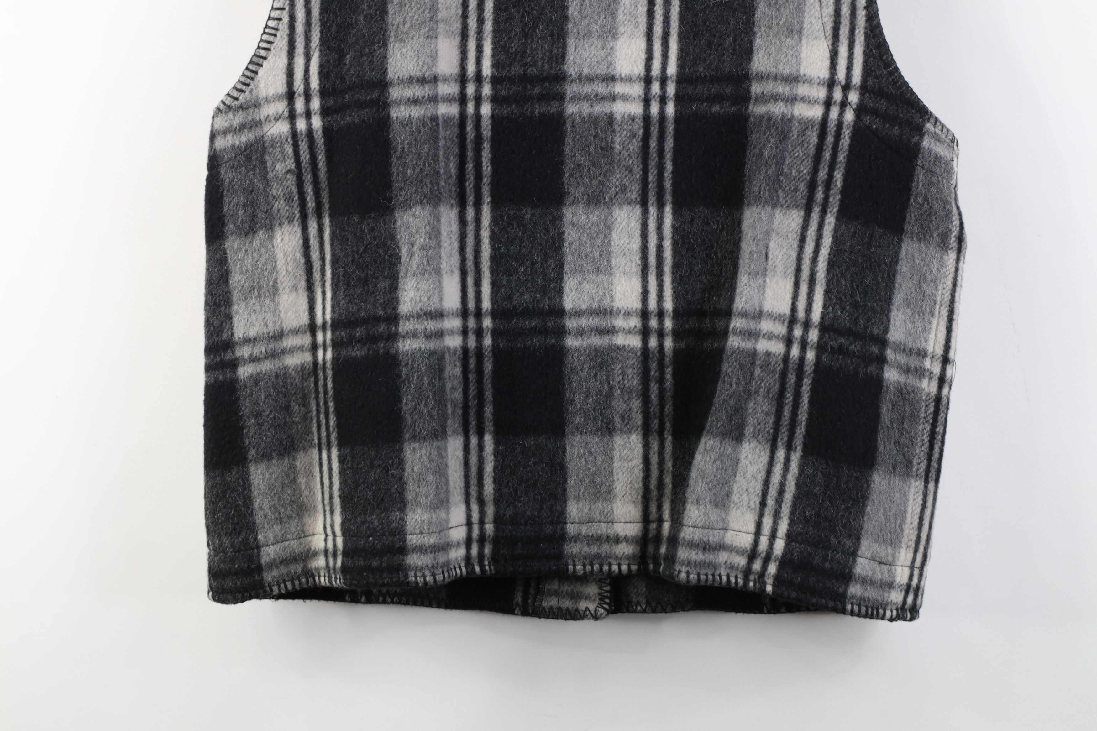 Vintage Vintage 90s Streetwear Mackinaw Wool Blend Vest Jacket Black Size XL / US 12-14 / IT 48-50 - 10 Thumbnail