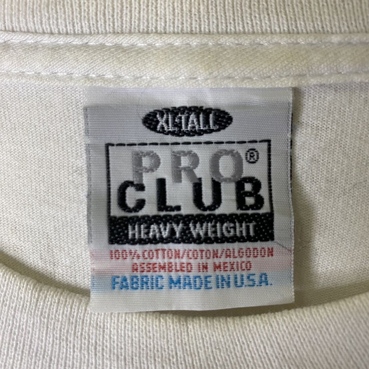 Vintage Vintage 90s Pro Club White Blank L/S Crispy Cotton T Shirt Size US XL / EU 56 / 4 - 2 Thumbnail