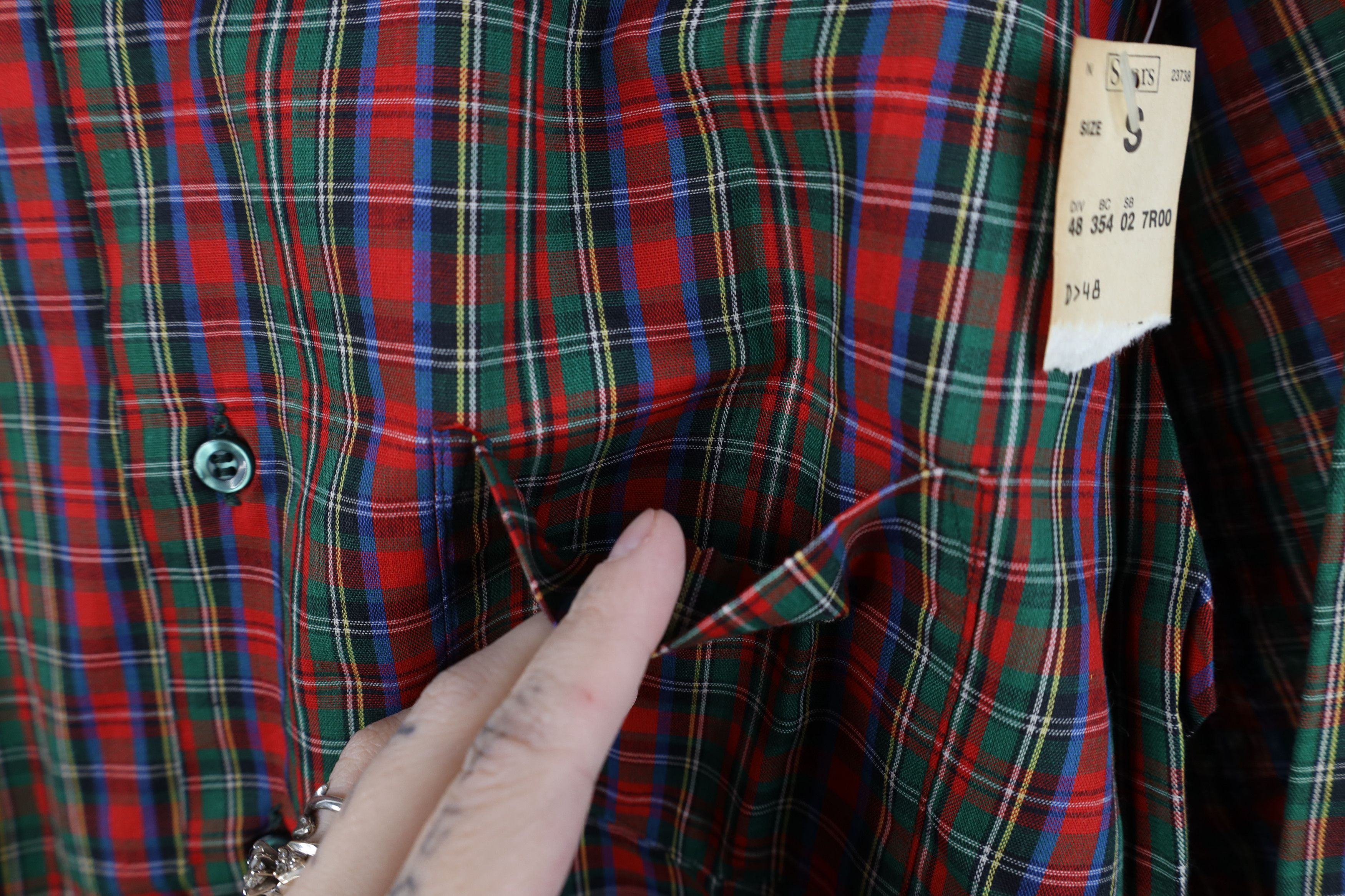 Vintage Deadstock Vintage 70s Streetwear Button Shirt Plaid USA Size US S / EU 44-46 / 1 - 8 Thumbnail