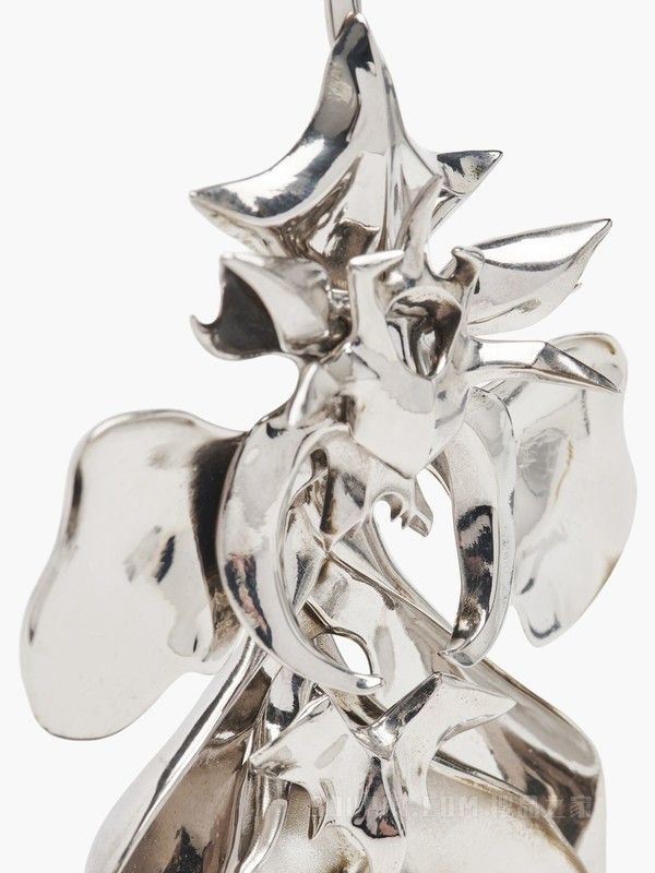 Alexander McQueen o1loc1c0625 Size:OS/ Orchid Stick Earrings in Silver Size ONE SIZE - 3 Thumbnail