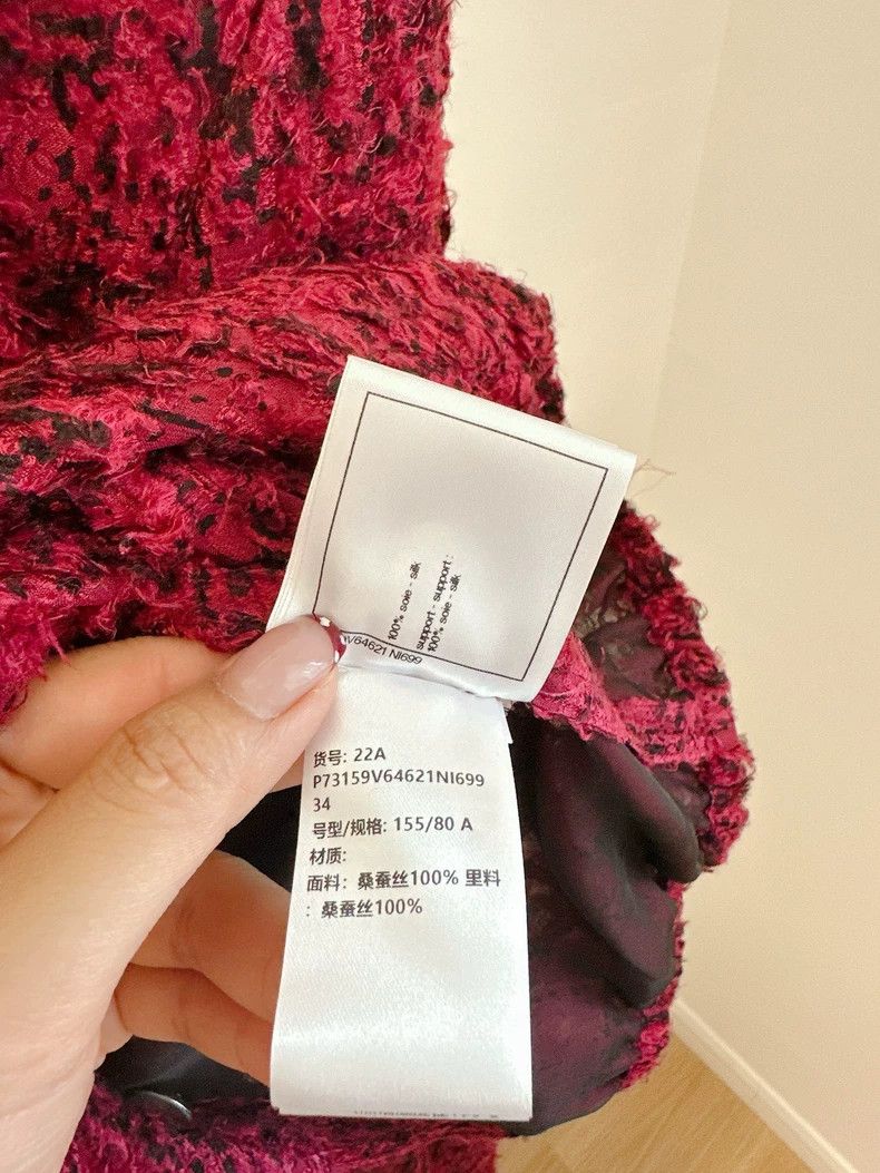 Chanel Chanel 22A high-end handicraft workshop red coat Size XXS / US 00 / IT 34 - 7 Thumbnail