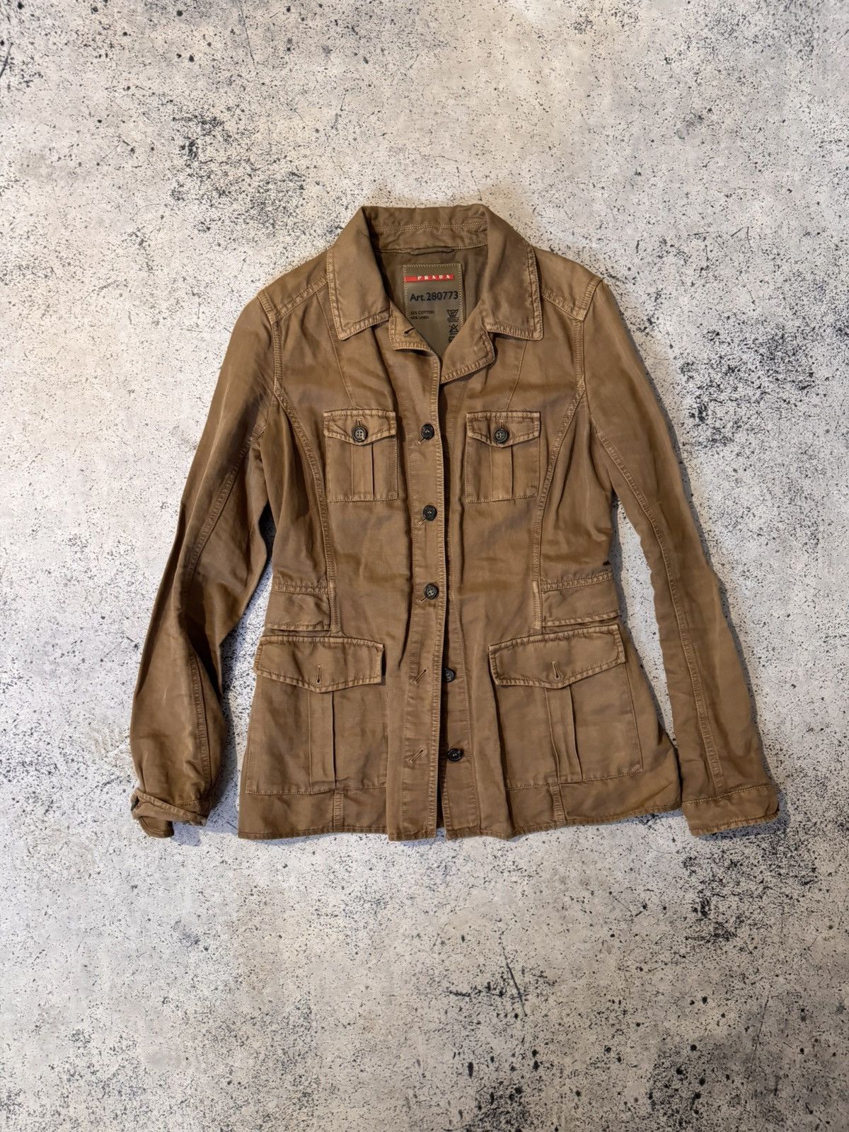 Prada Prada Brown cotton jacket Size M / US 6-8 / IT 42-44 - 1 Thumbnail