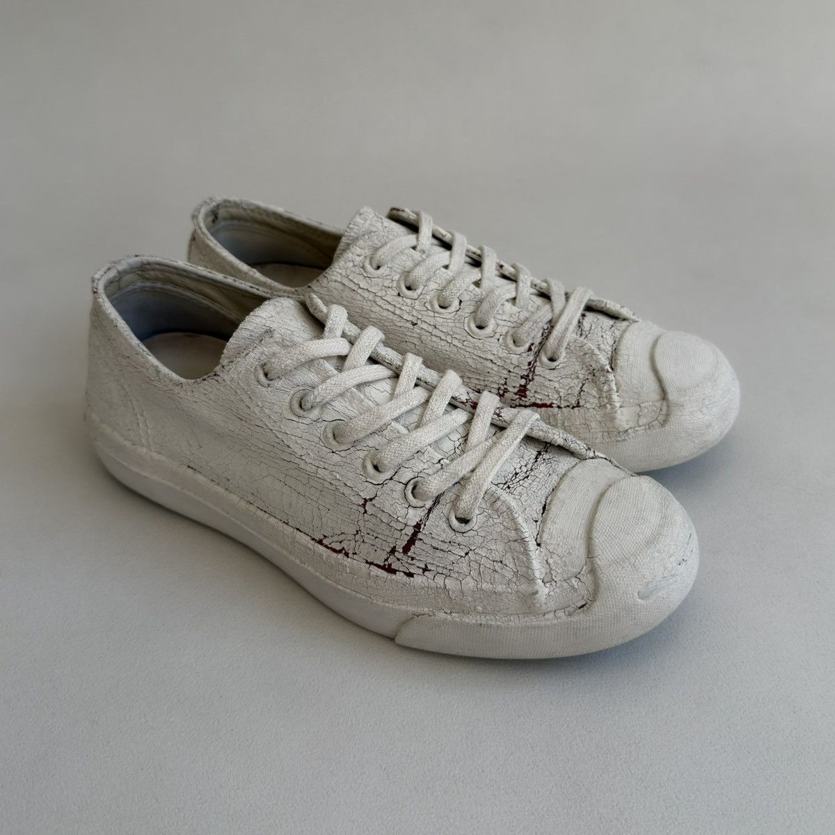 Converse × Maison Margiela S/S 14 White Painted Converse Sneakers Size US 7.5 / IT 37.5 - 9 Thumbnail