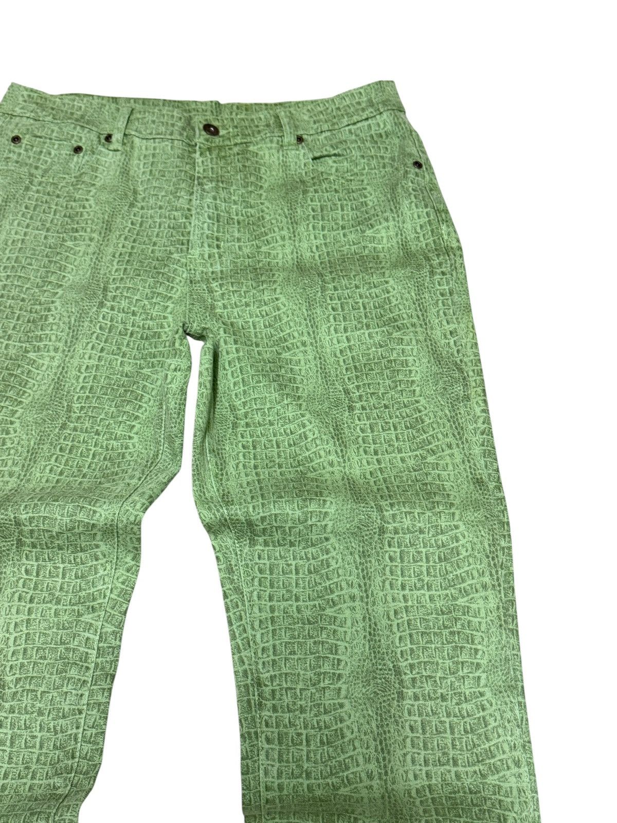 If Six Was Nine Vintage DIANE GILMAN Elastic Snake Design Pants Size US 30 / EU 46 - 5 Thumbnail