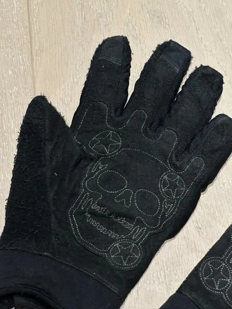 Number (N)ine Number Nine 02AW Skull Patches Suede Gloves Size ONE SIZE - 6 Thumbnail