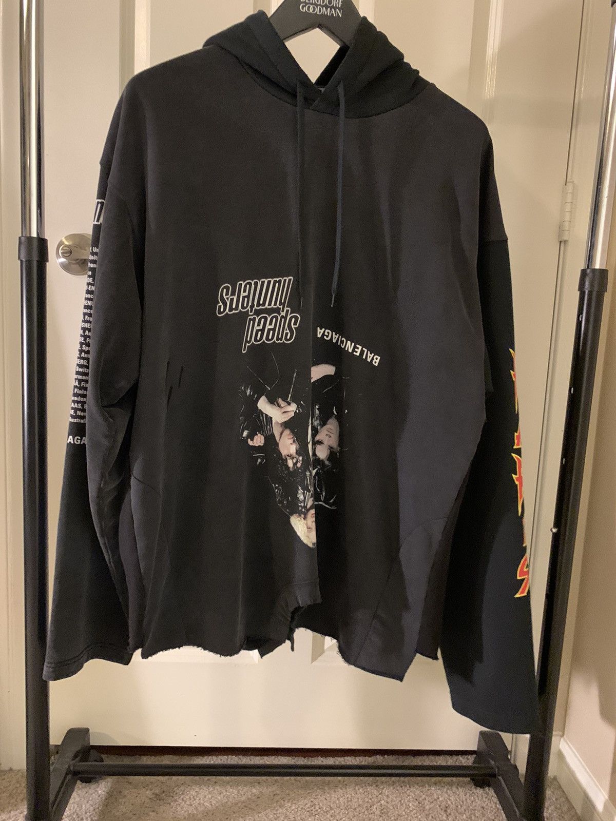 Balenciaga Speedhunters Upside Down Hoodie Sz4 | Grailed