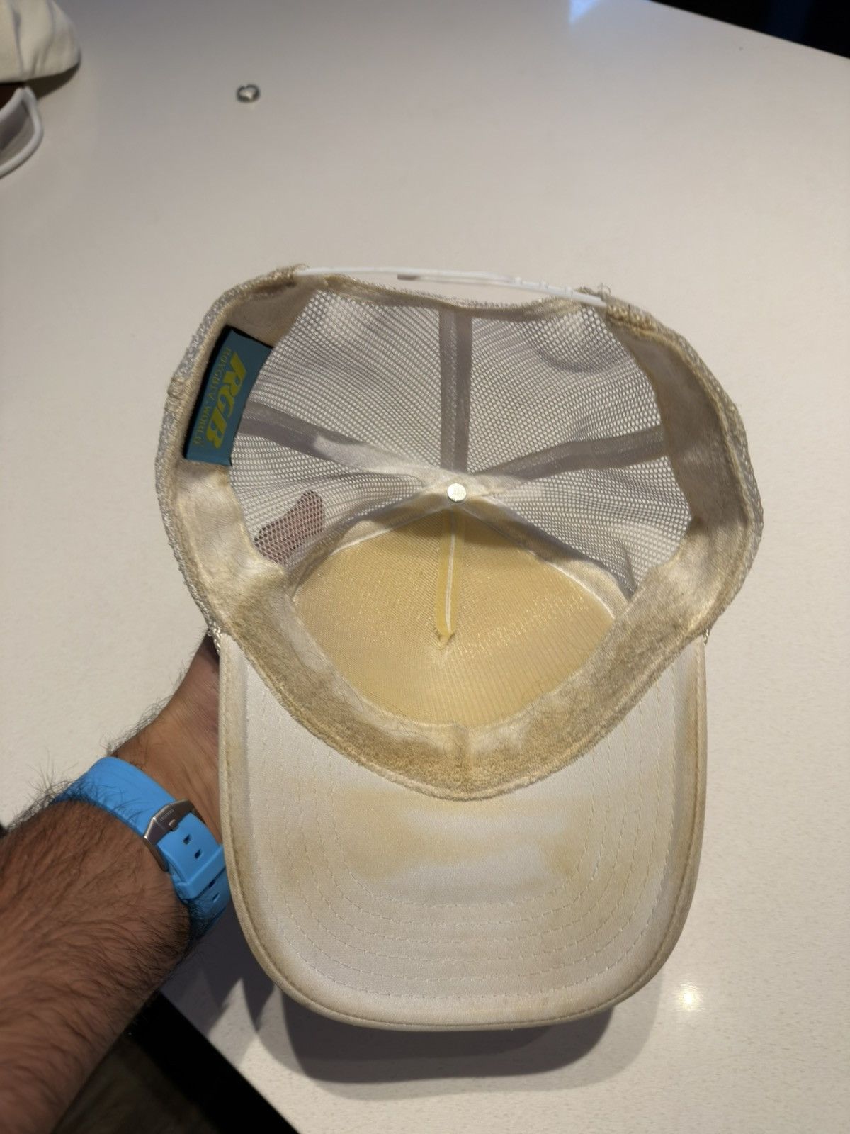 RGB Freight RGB Freight White/Blue Logo Trucker Hat Size ONE SIZE - 6 Thumbnail