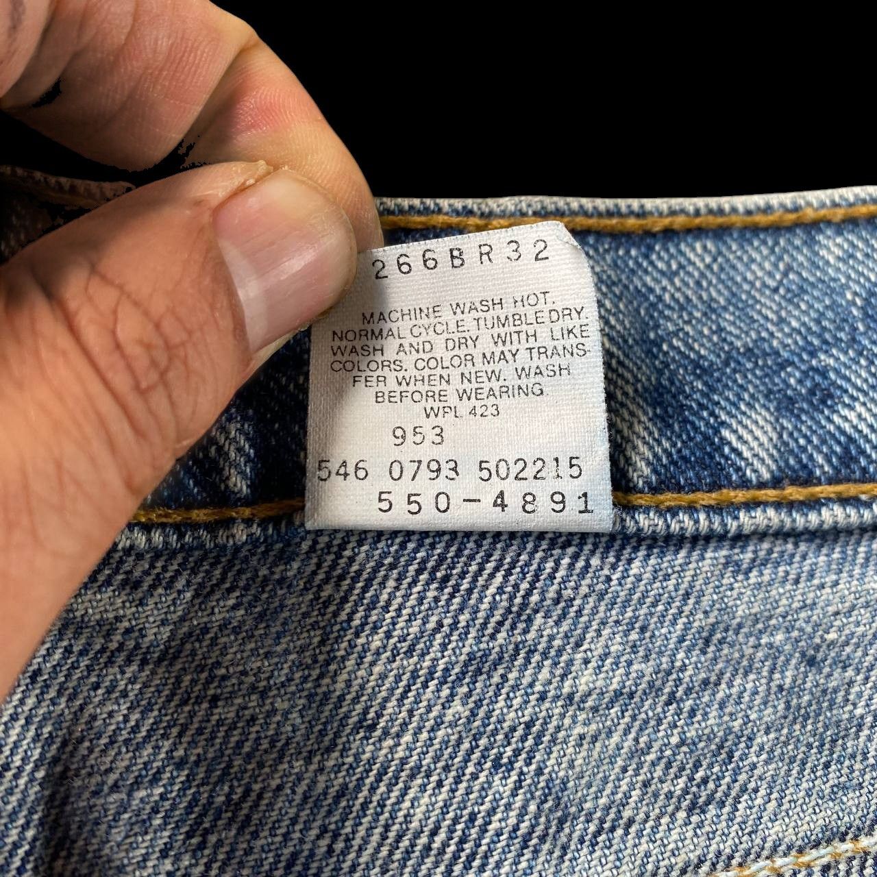 Levi's Vintage Clothing VINTAGE 1993 LEVIS 550 DIRTY MUDWASH GRUNGE JEAN USA W35X31" Size US 35 - 10 Thumbnail