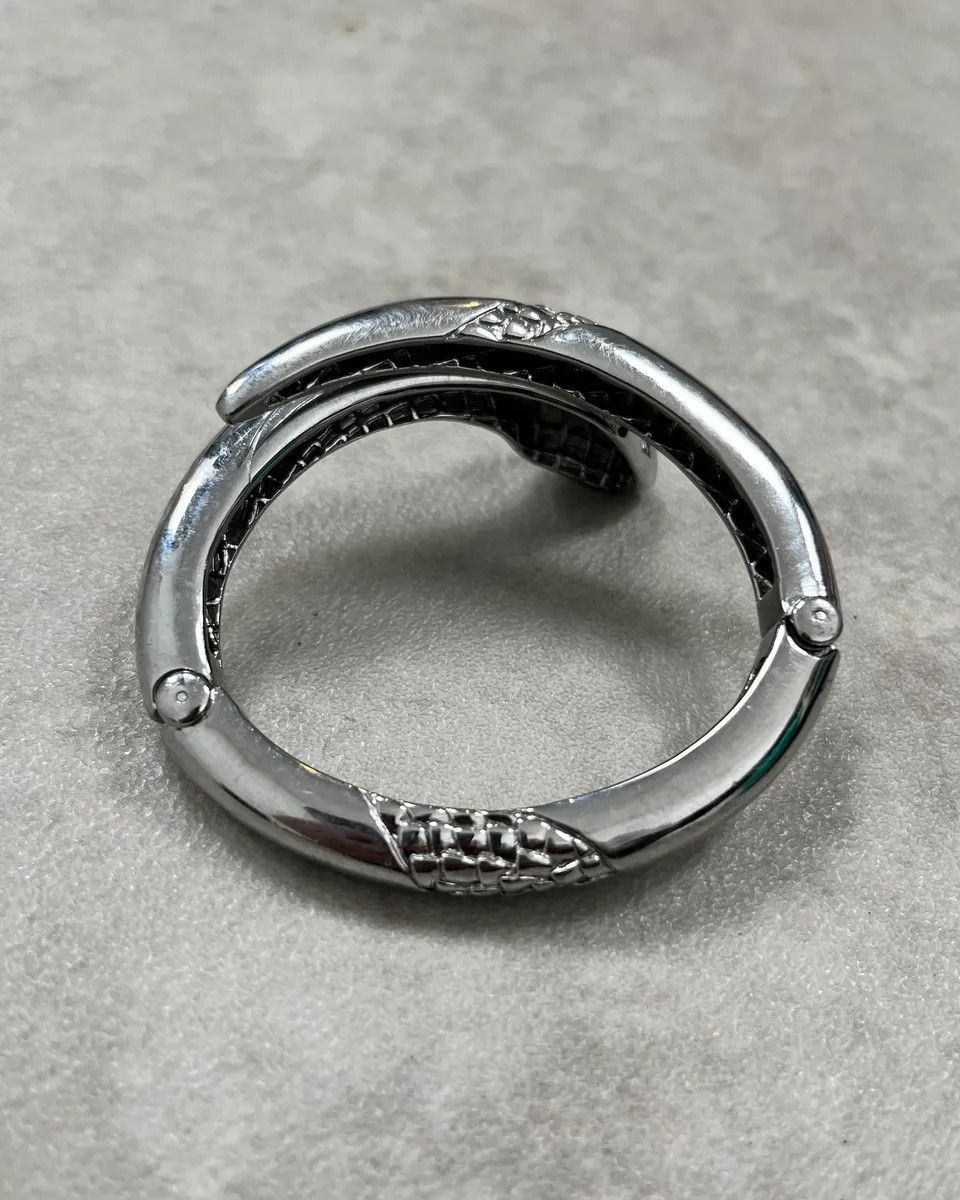 Just Cavalli Cavalli Silver Metal Snake Bangle Bracelet Size ONE SIZE - 6 Thumbnail