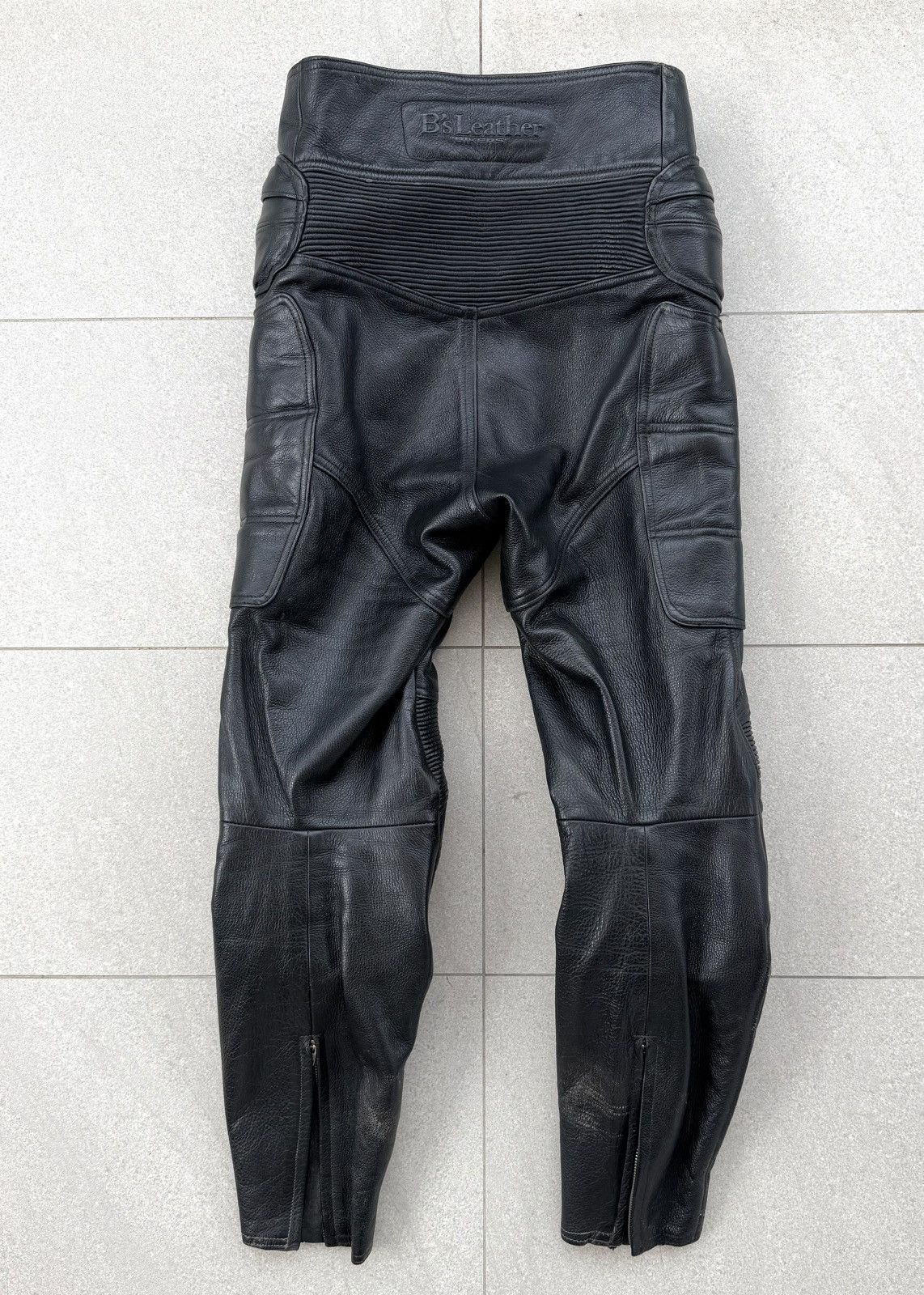 Vintage B’s Leather Motorcycle Pants Padded Biker Archive Leather Size US 30 / EU 46 - 14 Thumbnail