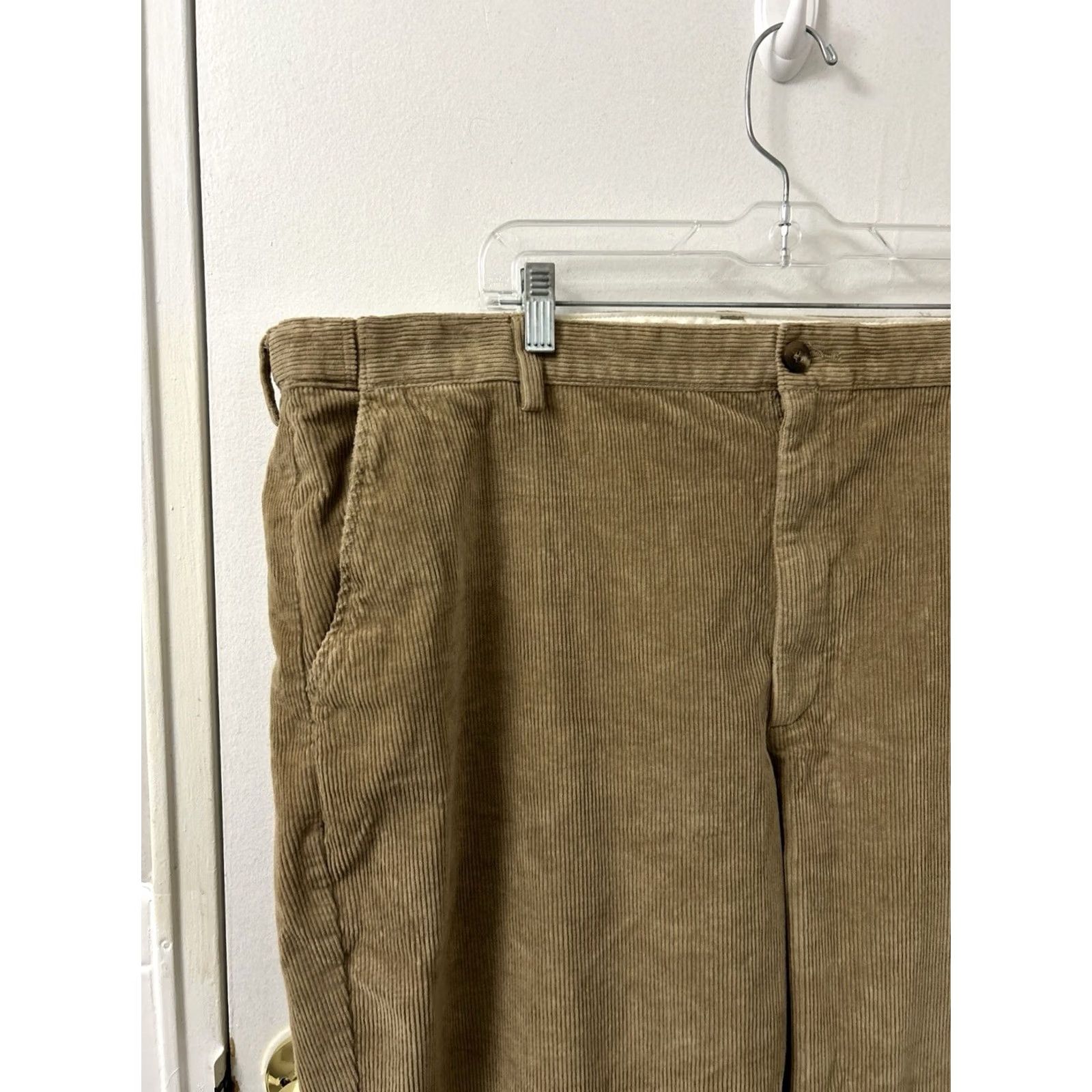 Vintage LL Bean Country Corduroy Pants Mens 44x32 Brown Stretch Comfort Waist 502864 Size US 44 / EU 60 - 4 Thumbnail