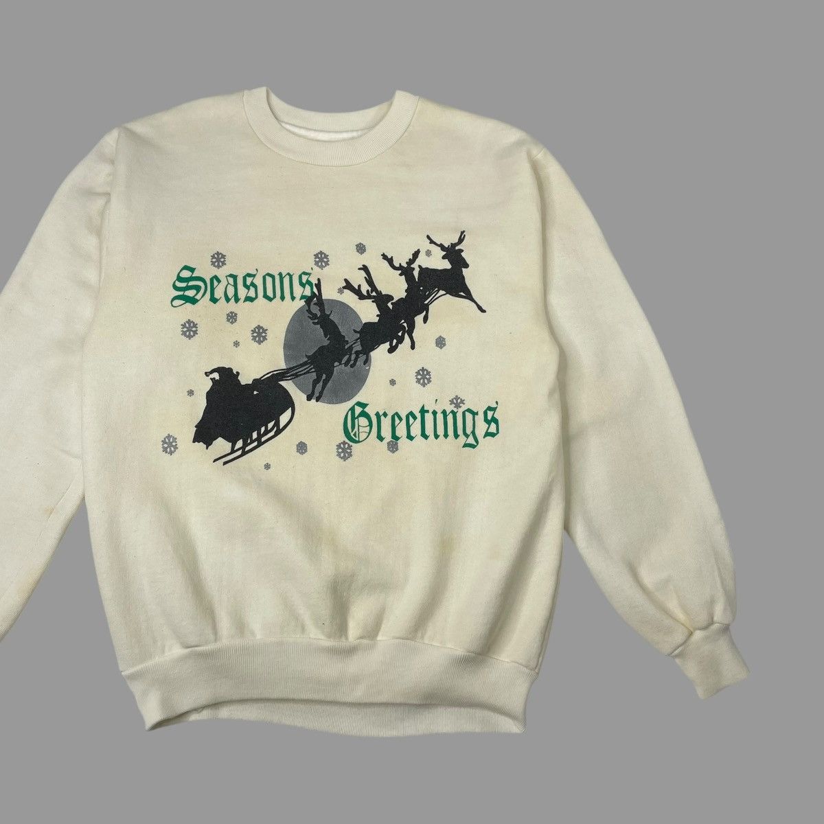 Vintage Vintage 1980s faded seasons greetings sweatshirt Size US M / EU 48-50 / 2 - 2 Thumbnail