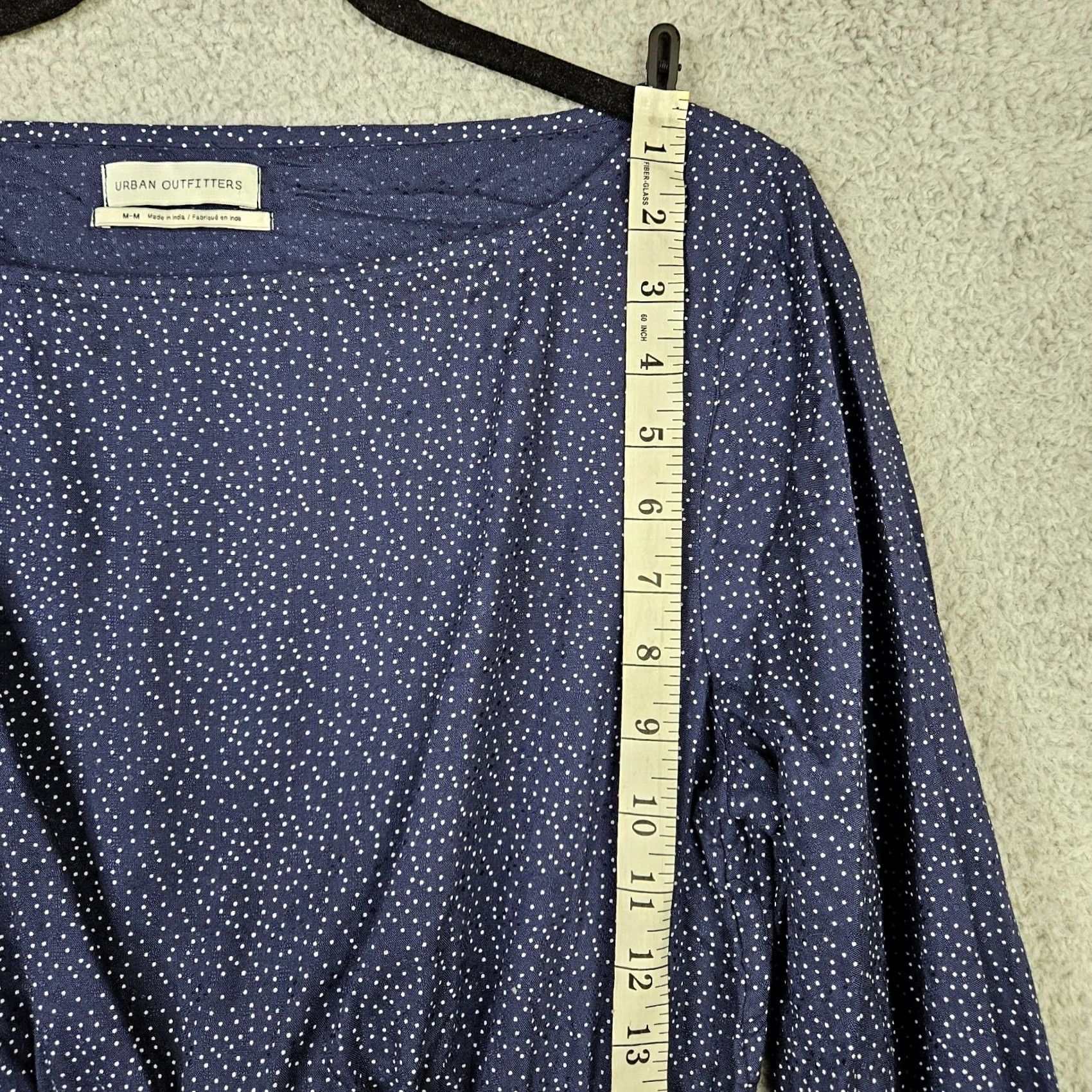 Urban Outfitters Urban Outfitters Dress Mini Womens Size M Blue white polka Dot Smocks waist Colorful Size M / US 6-8 / IT 42-44 - 4 Thumbnail