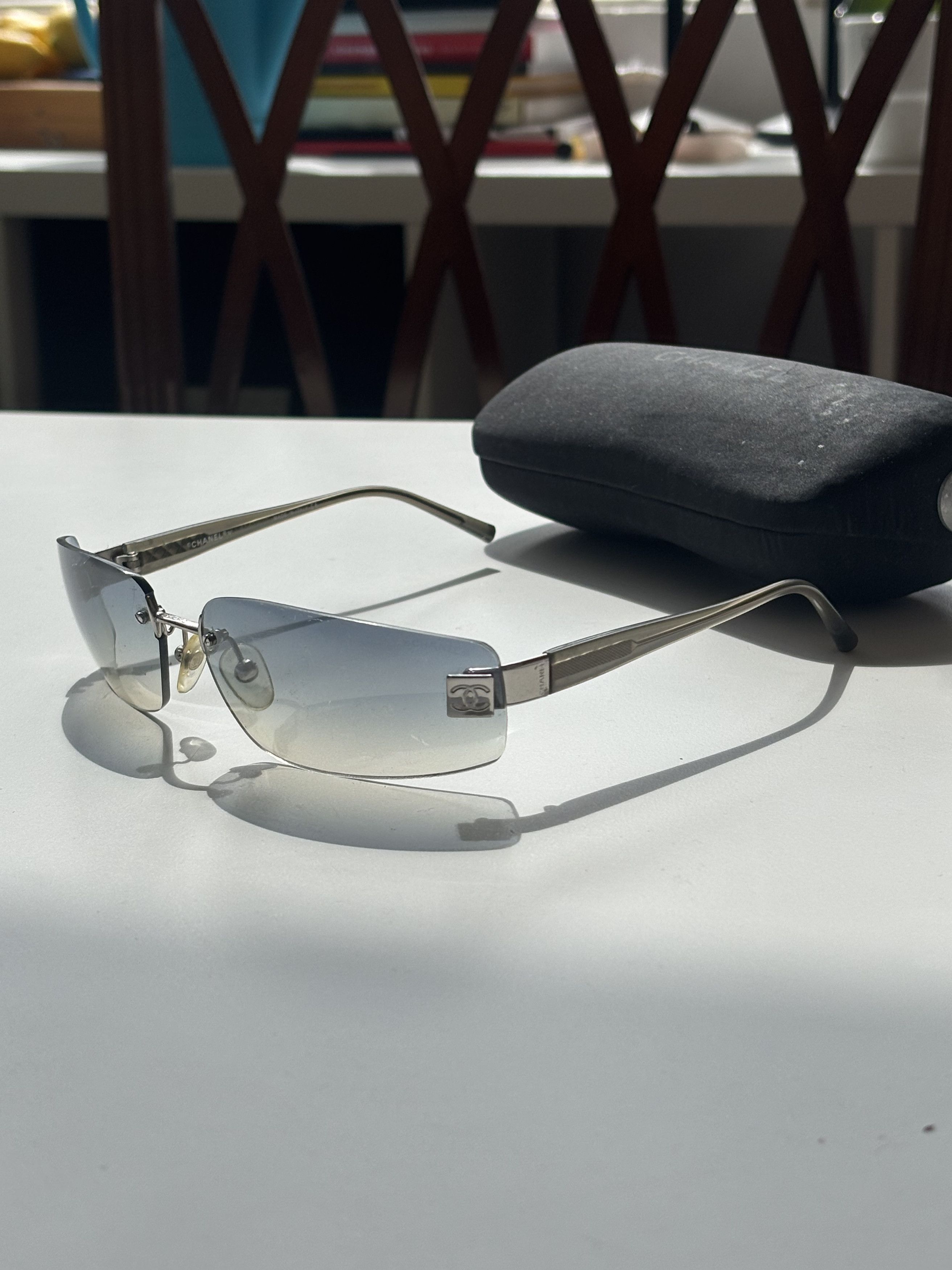 Chanel × Vintage CHANEL Sunglasses 4018 Rimless Rhinestone 4017 Vintage Size ONE SIZE - 2 Thumbnail